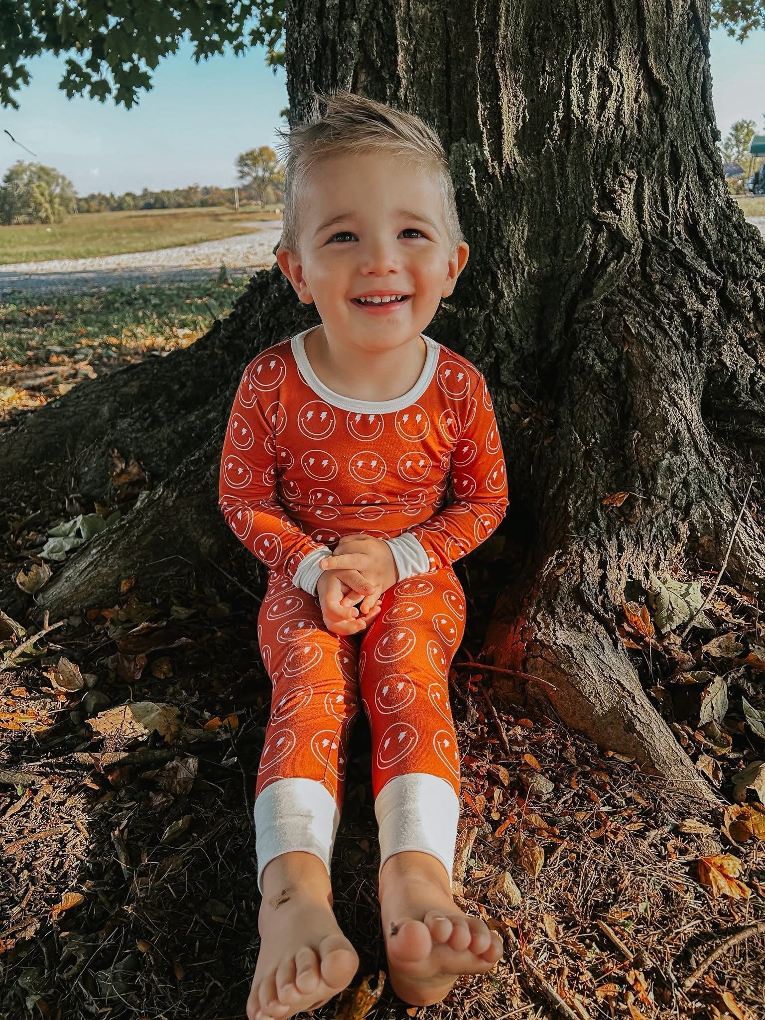 Retro Rust Smileys Two Piece Set