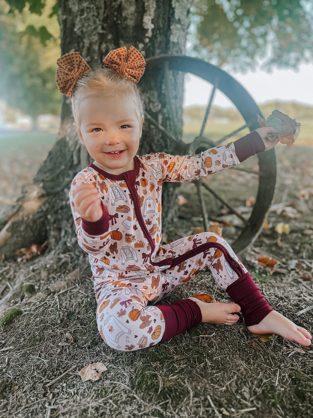 Autumn Babe Double Zippy Romper