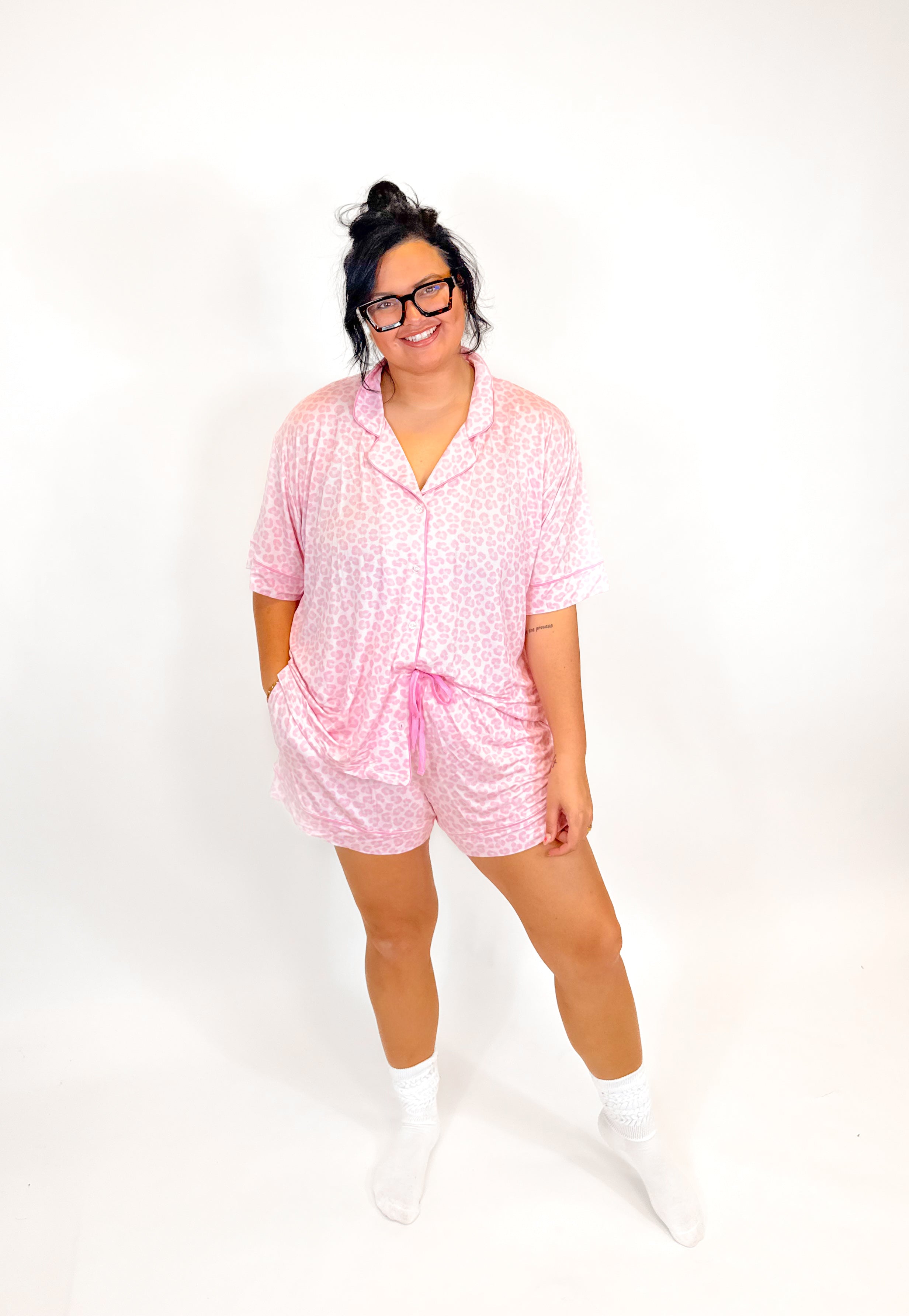 Pretty in Pink Womens Short Set