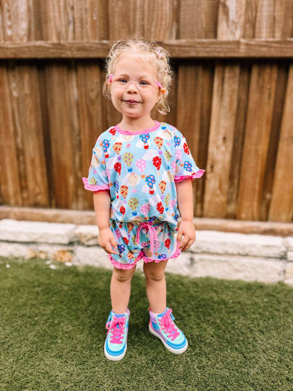 Sweet Skies Kids Ruffle Short Set