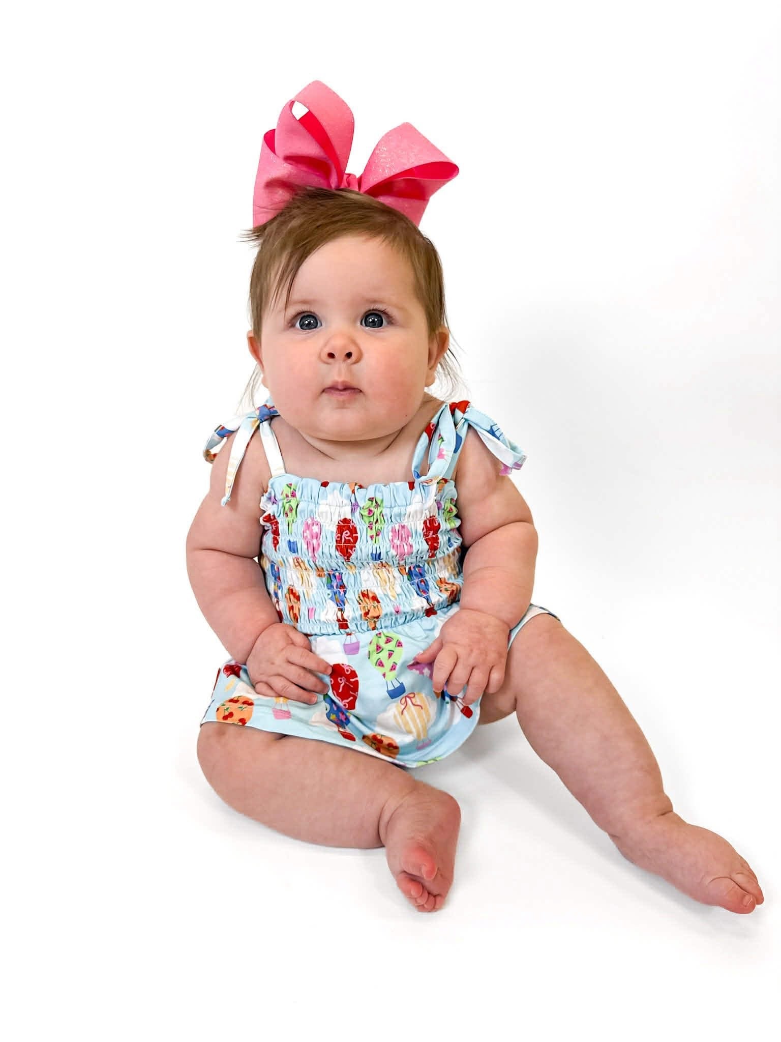 Sweet Skies Smocked Twirl Romper