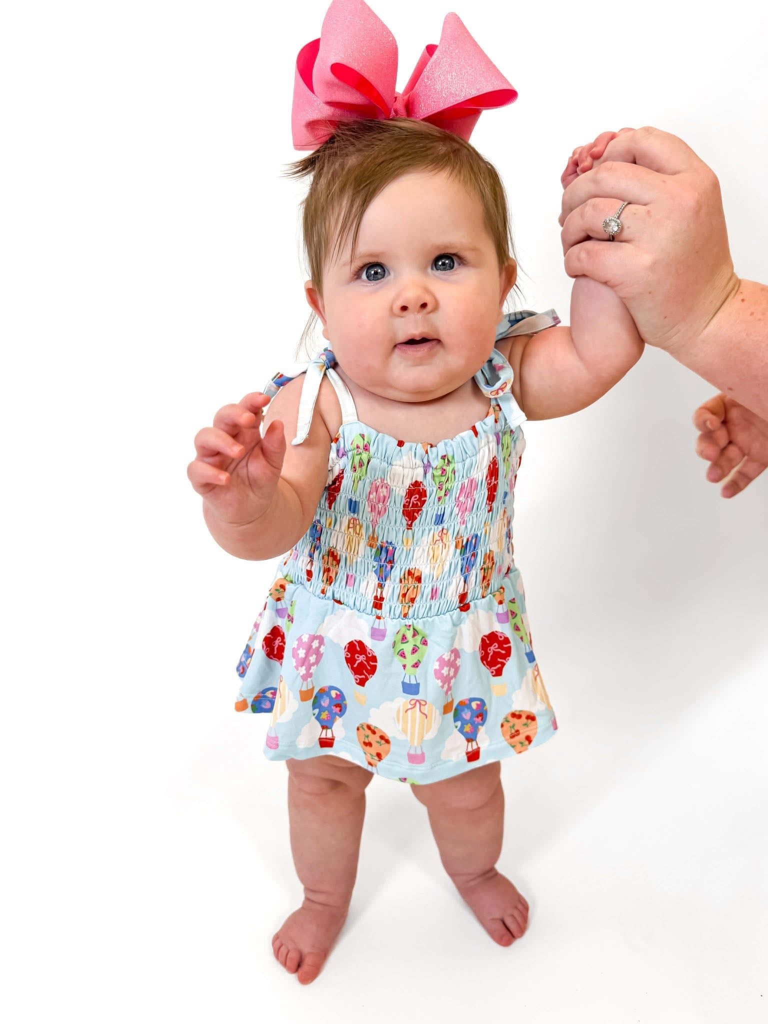 Sweet Skies Smocked Twirl Romper