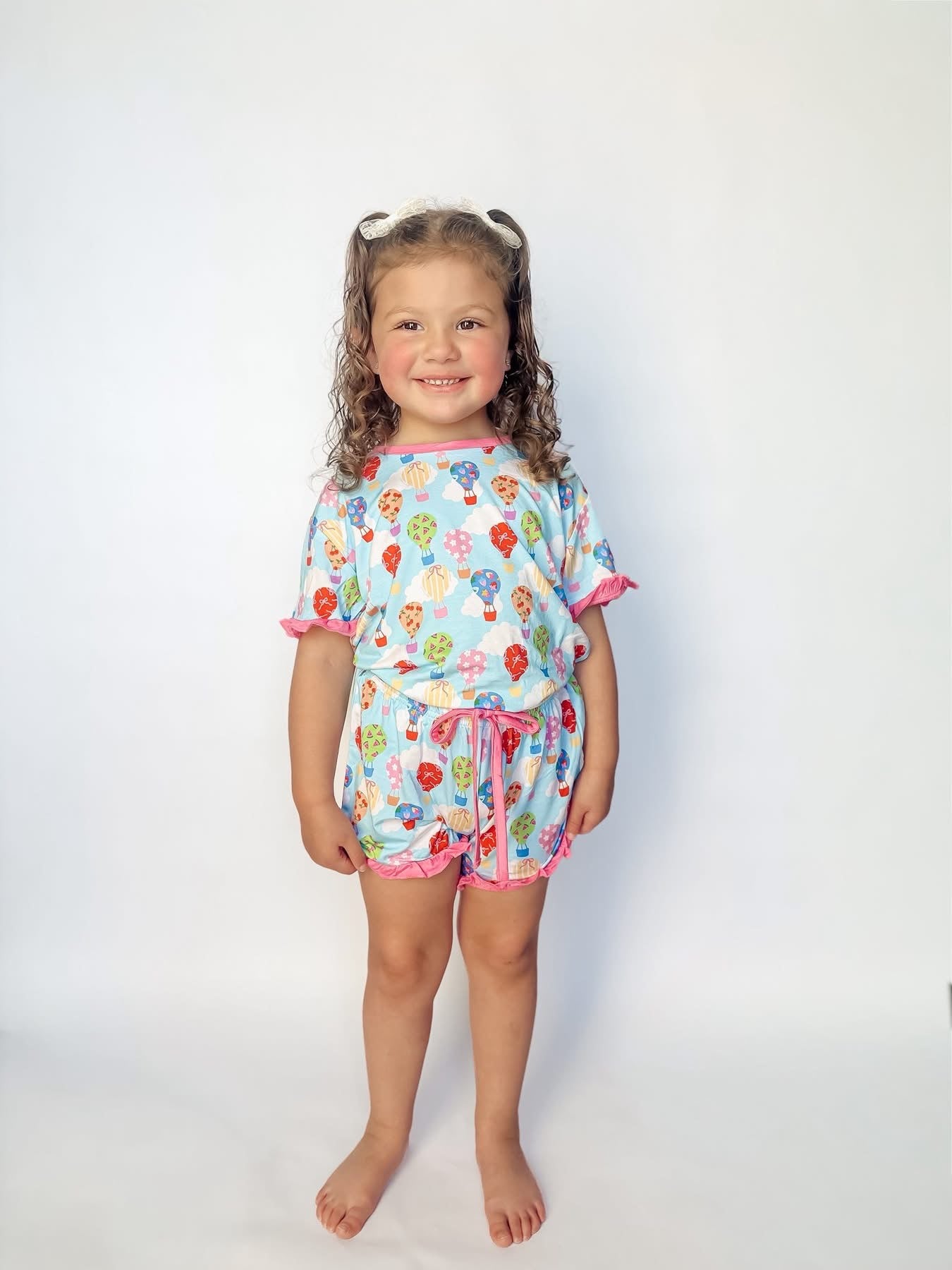 Sweet Skies Kids Ruffle Short Set