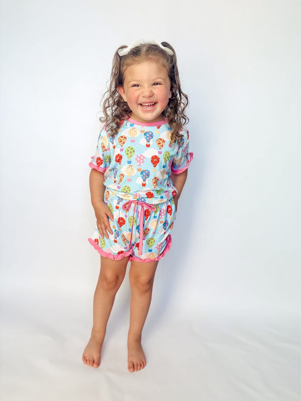 Sweet Skies Kids Ruffle Short Set