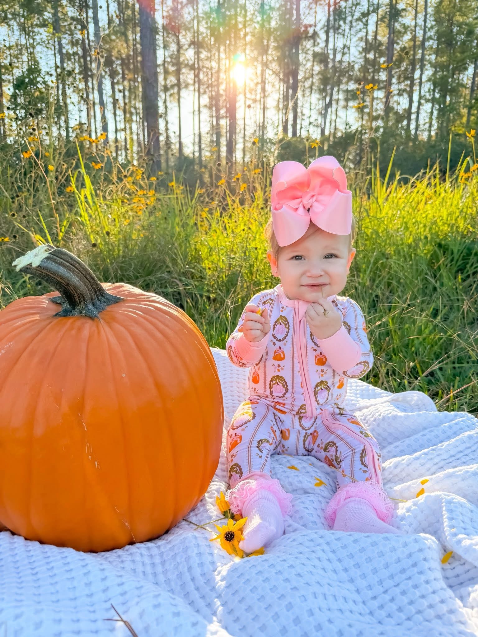Coquette Pumpkins Double Zippy Romper