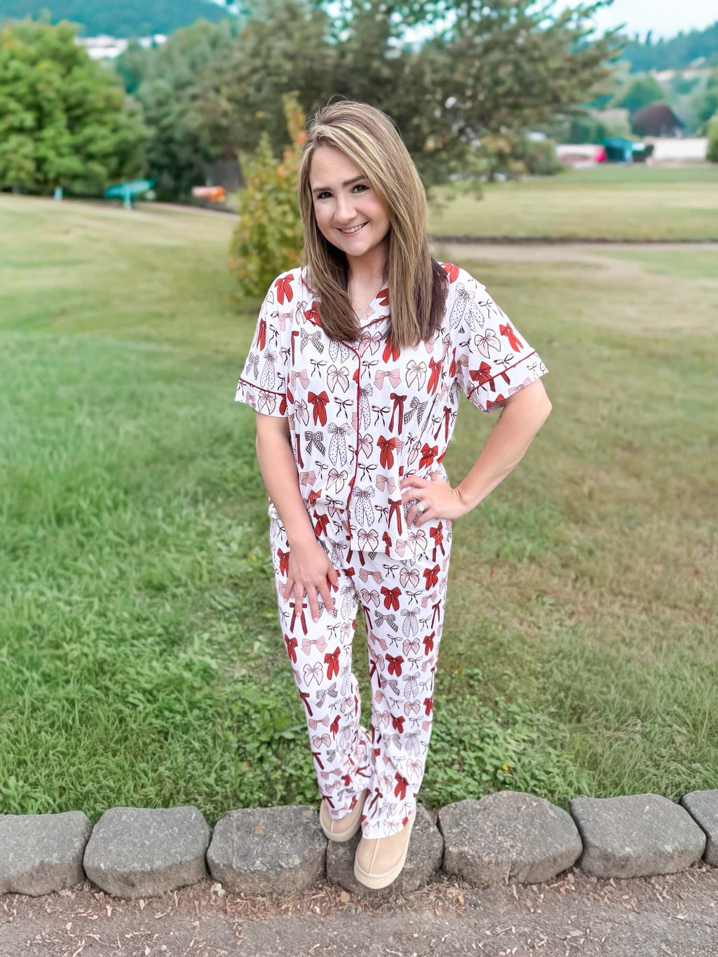 Harvest Bows Womens Pant Set