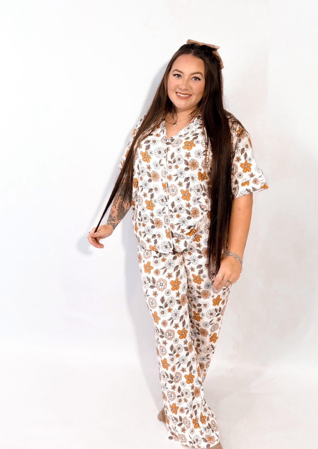 Josie Floral Womens Pant Set