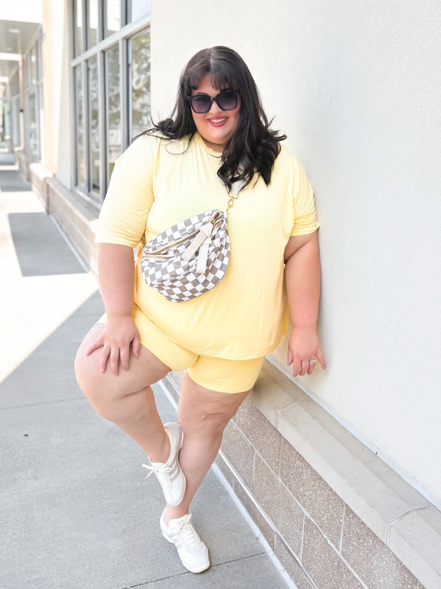 Banana Split Womens Oversized Biker Short Set