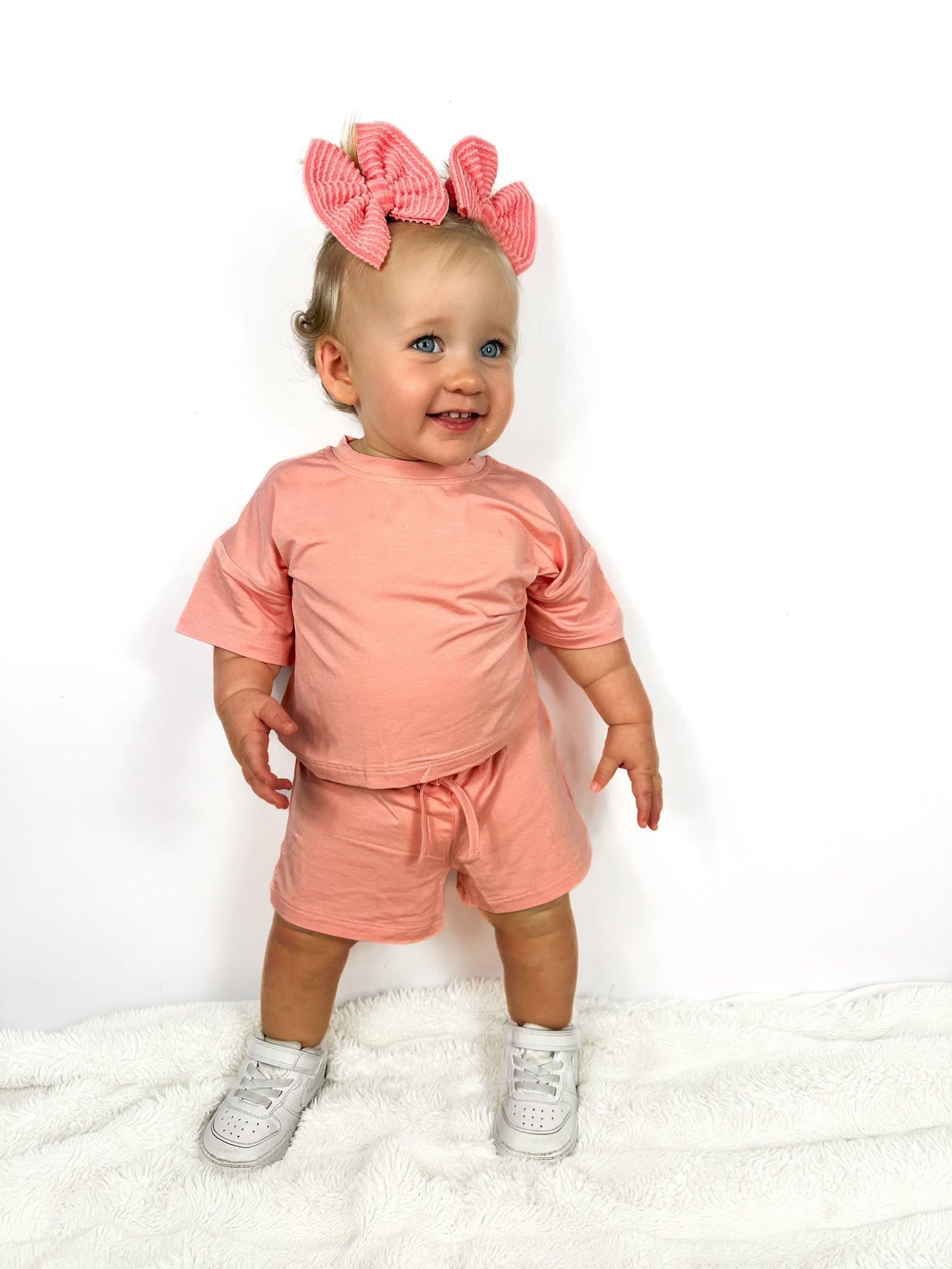Pink Flamingo Oversized Short Set