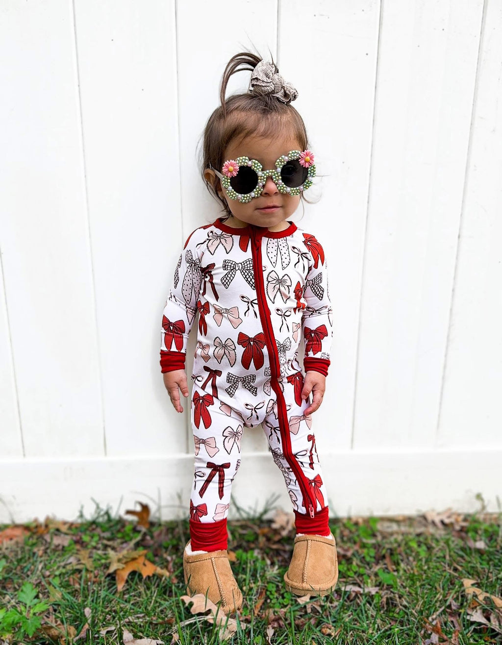 Harvest Bows Double Zippy Romper