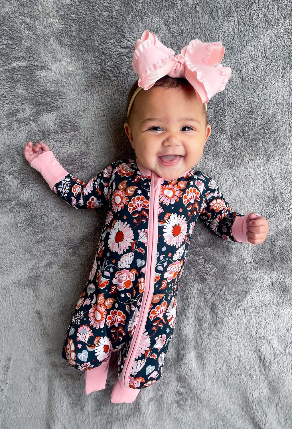 Emersyn Floral Double Zippy Romper