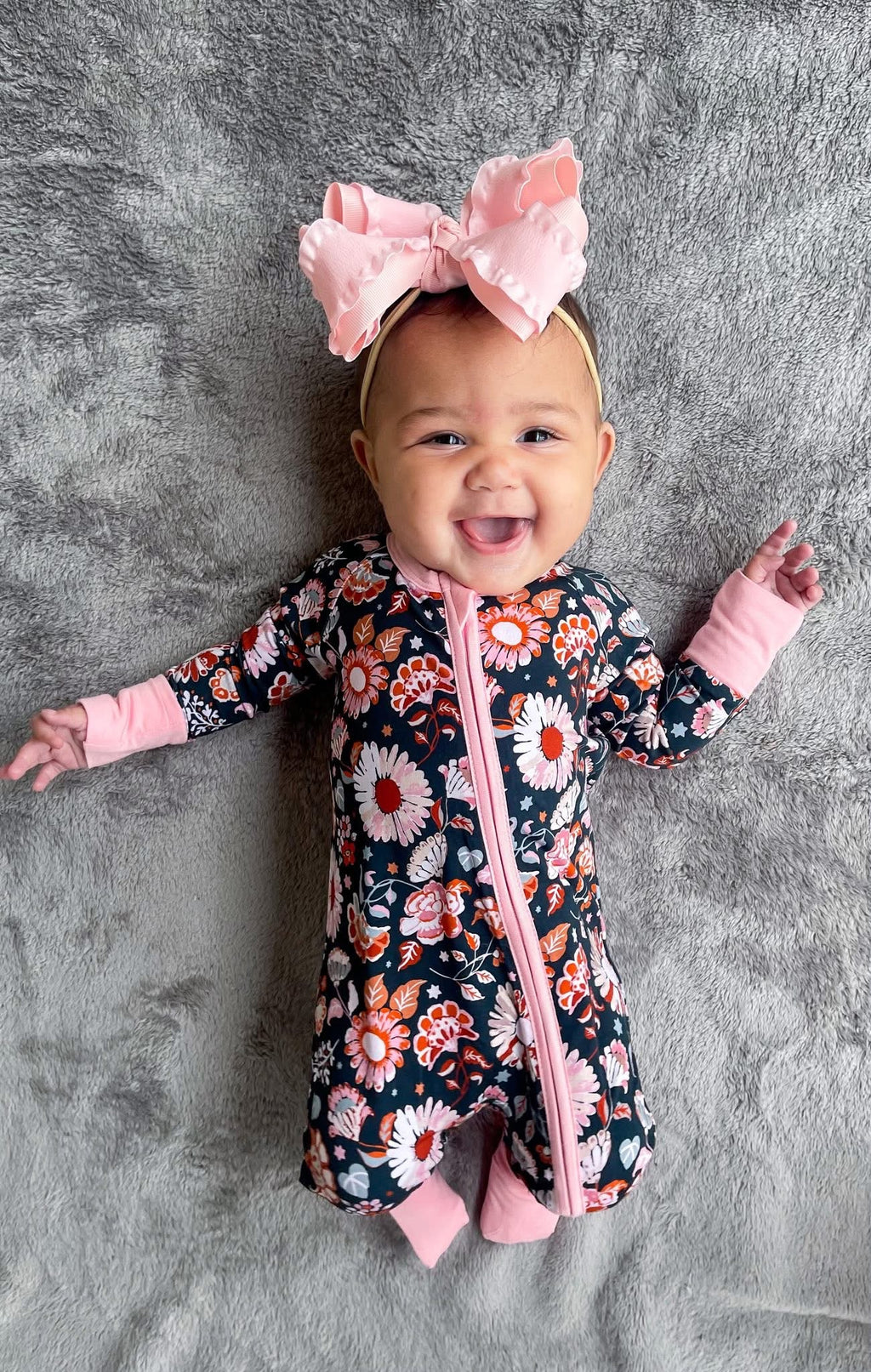 Emersyn Floral Double Zippy Romper