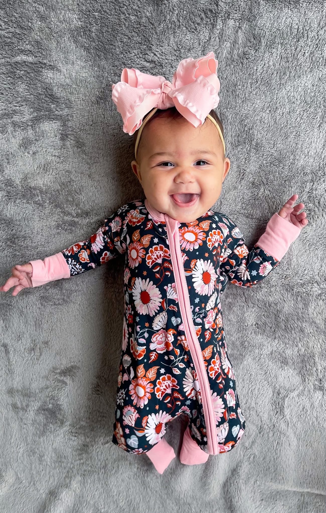 Emersyn Floral Double Zippy Romper