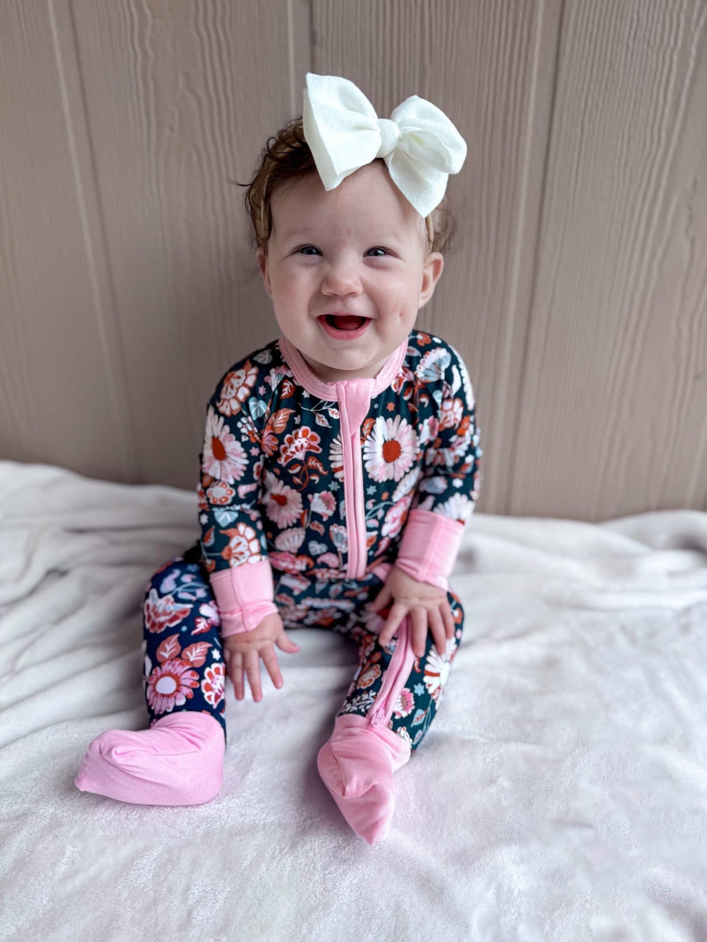 Emersyn Floral Double Zippy Romper