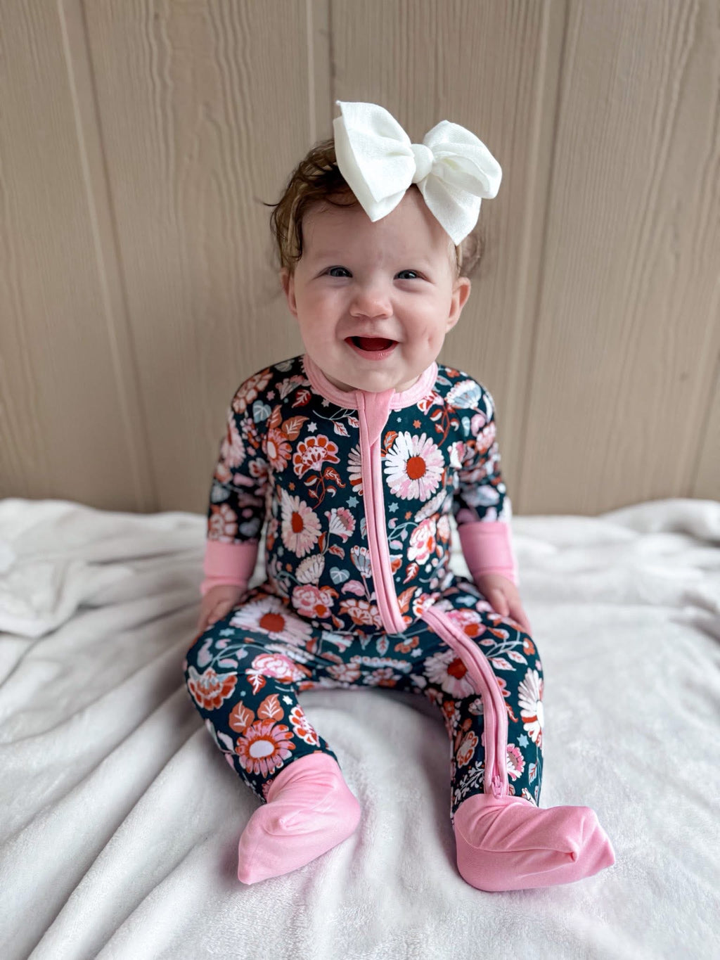 Emersyn Floral Double Zippy Romper