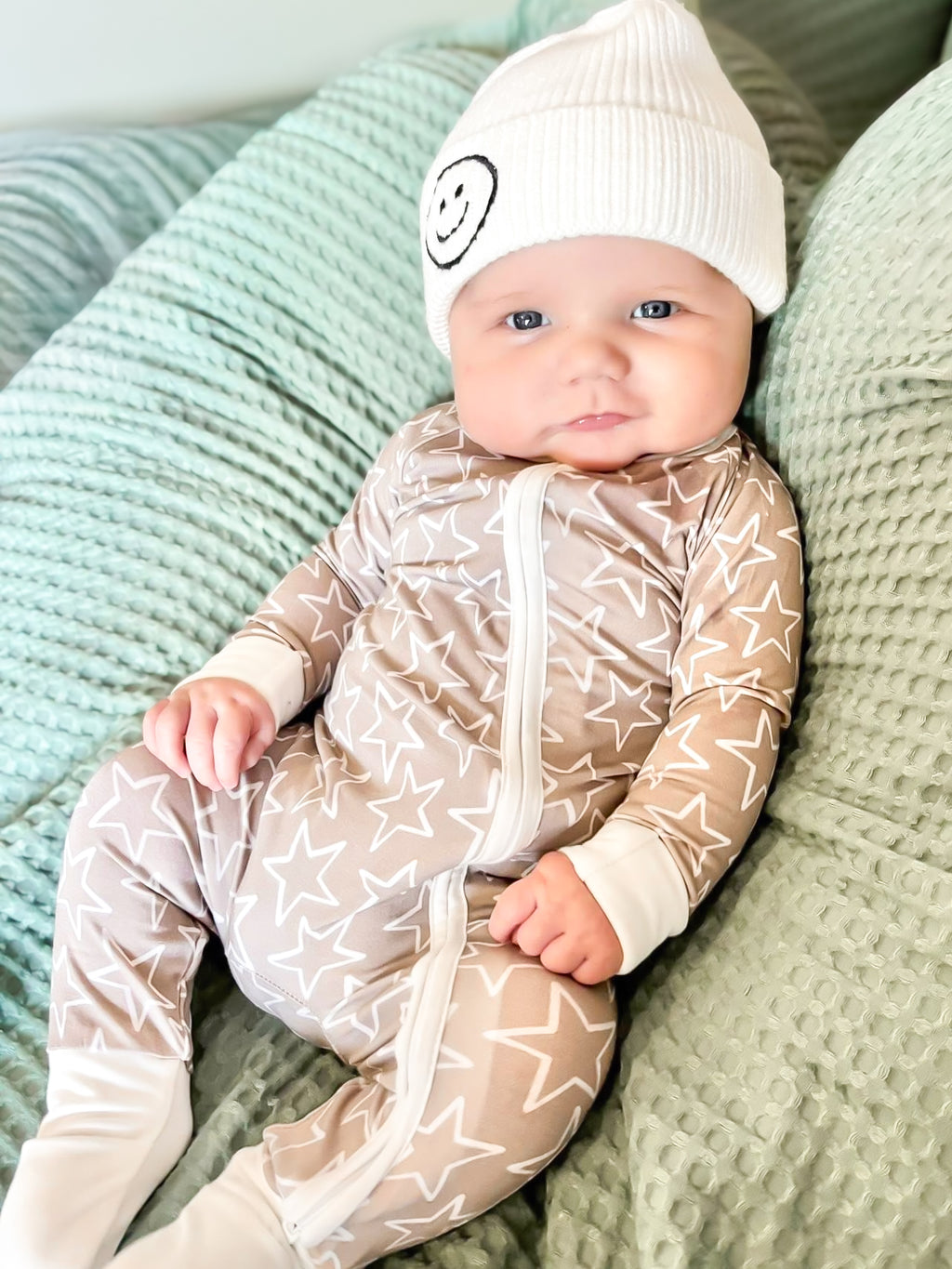 Sandstone Stars Double Zippy Romper