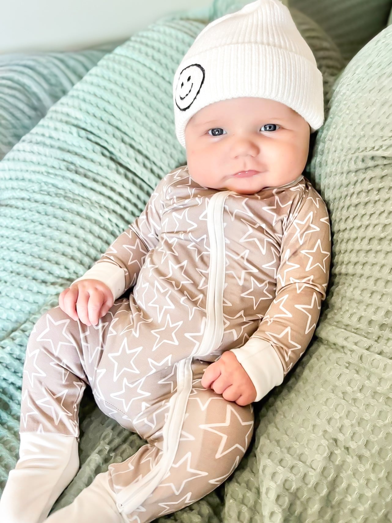 Sandstone Stars Double Zippy Romper