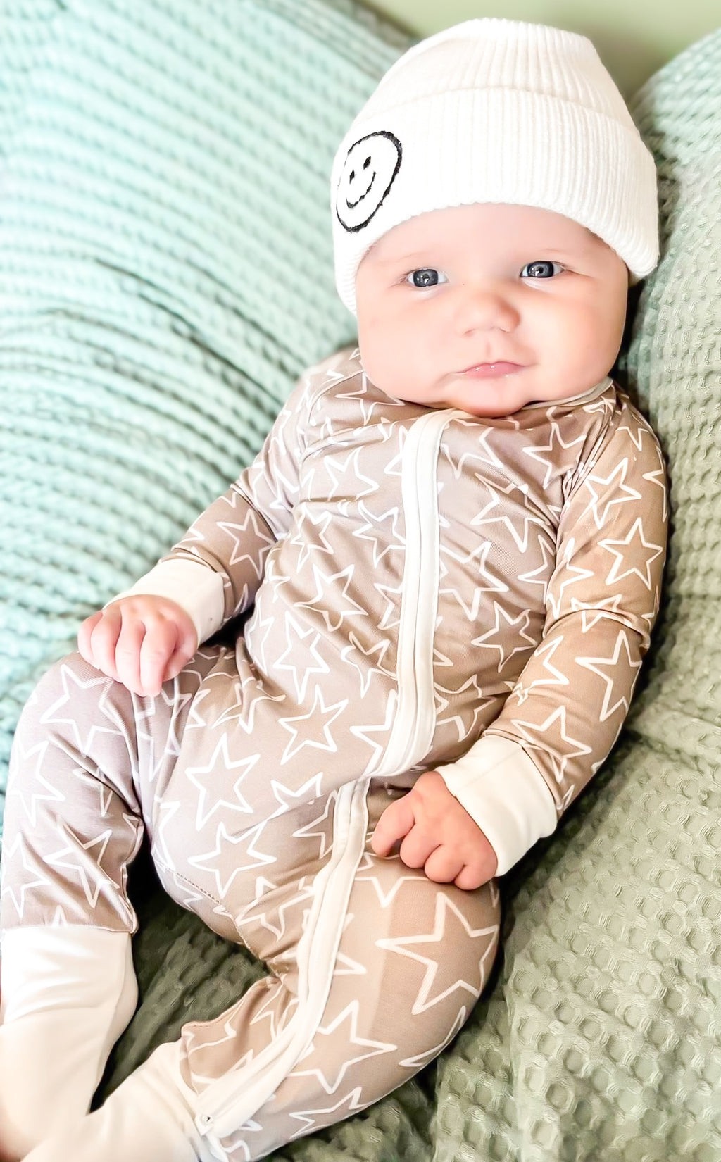 Sandstone Stars Double Zippy Romper