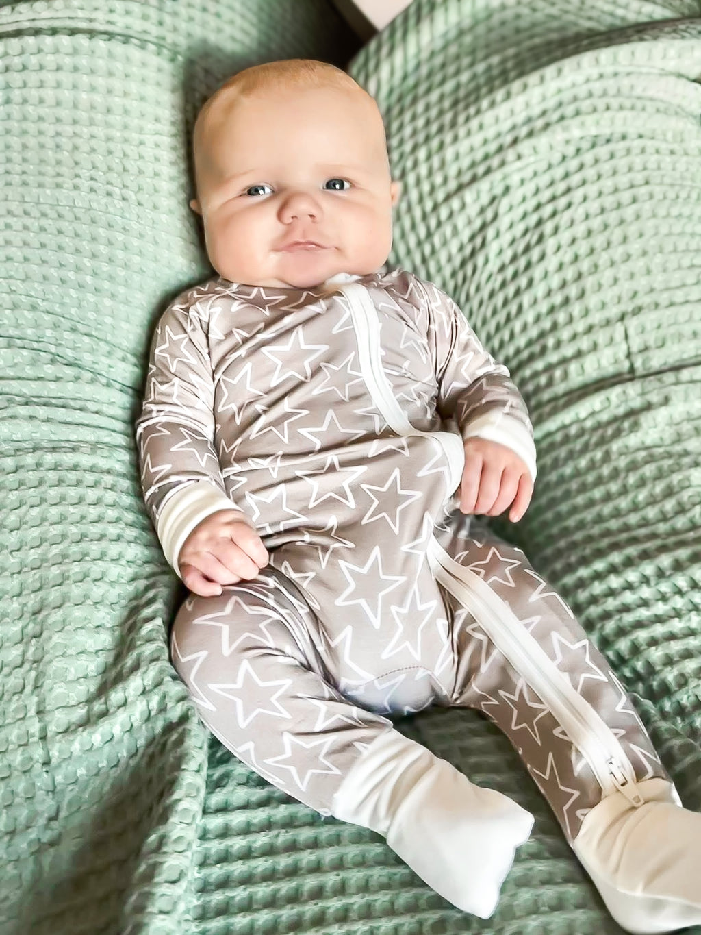 Sandstone Stars Double Zippy Romper