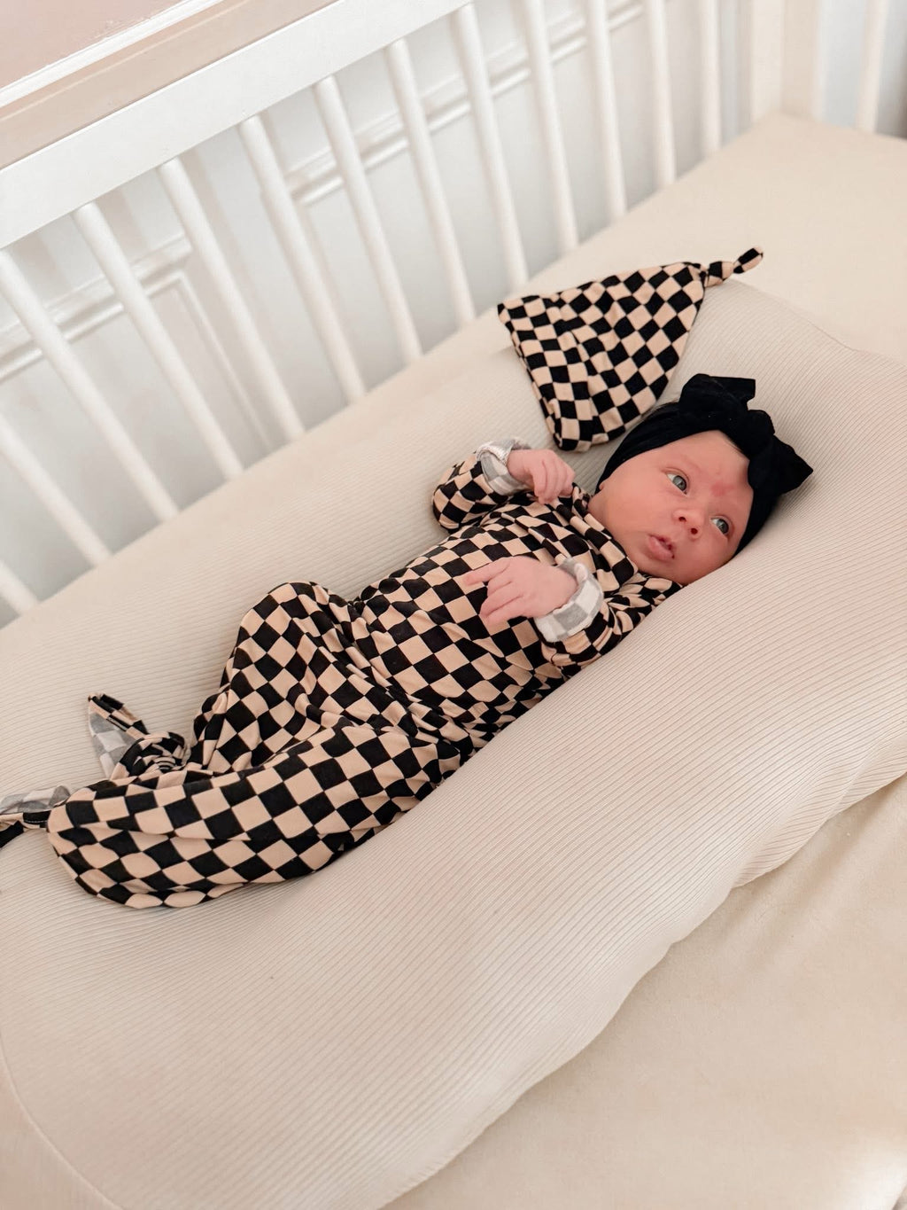 Cookies & Cream Knotted Gown/Hat