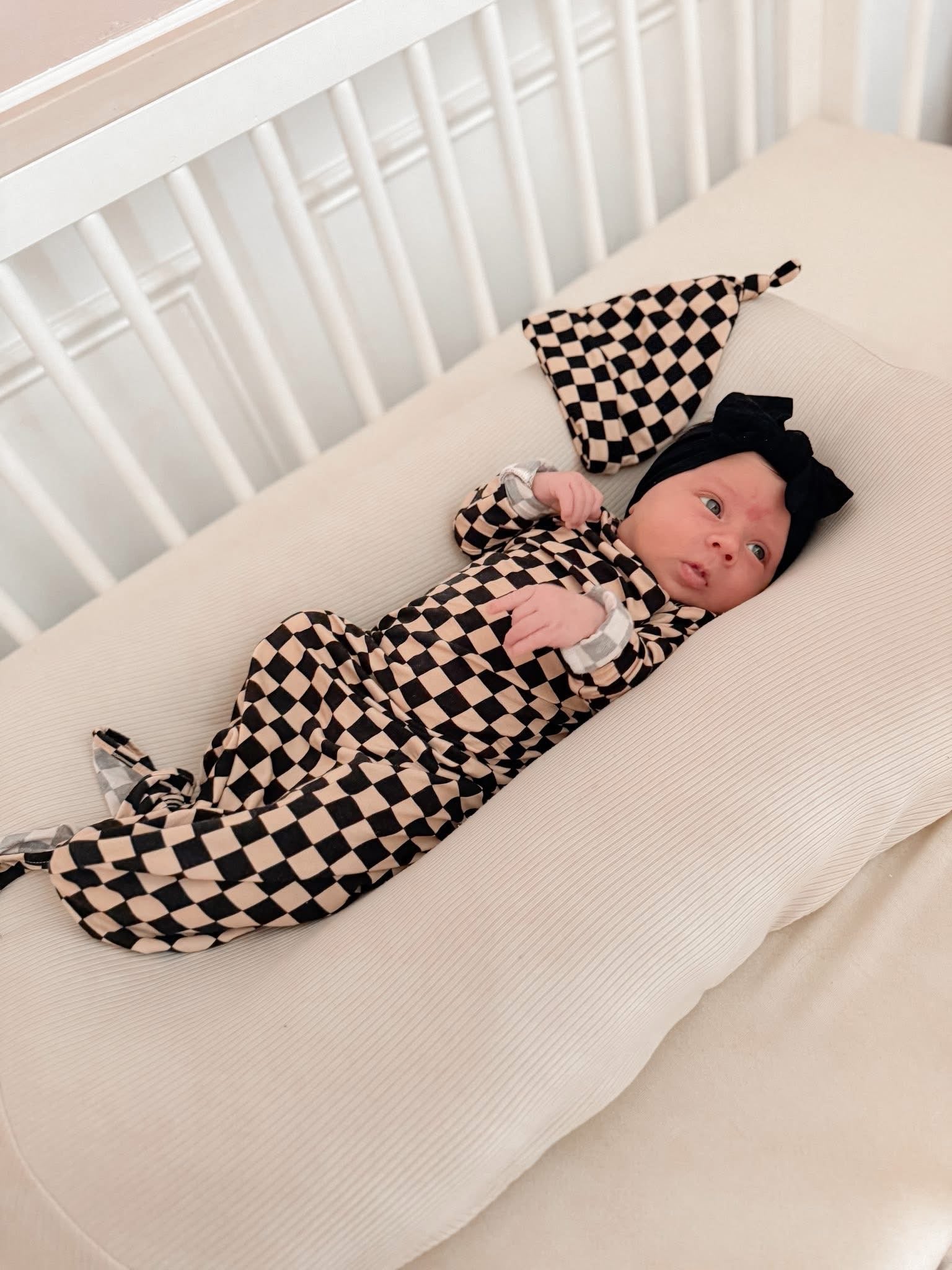 Cookies & Cream Knotted Gown/Hat