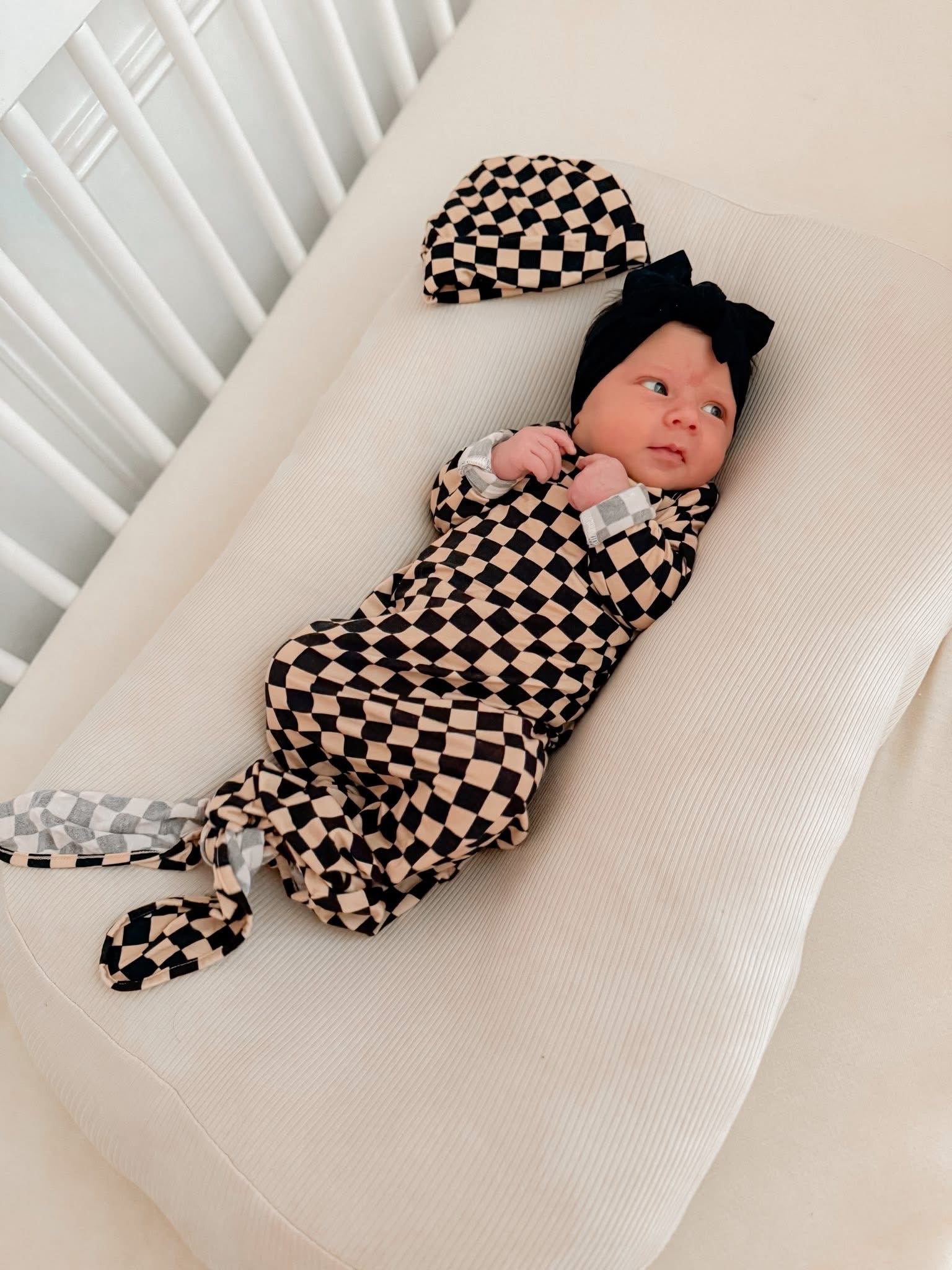 Cookies & Cream Knotted Gown/Hat
