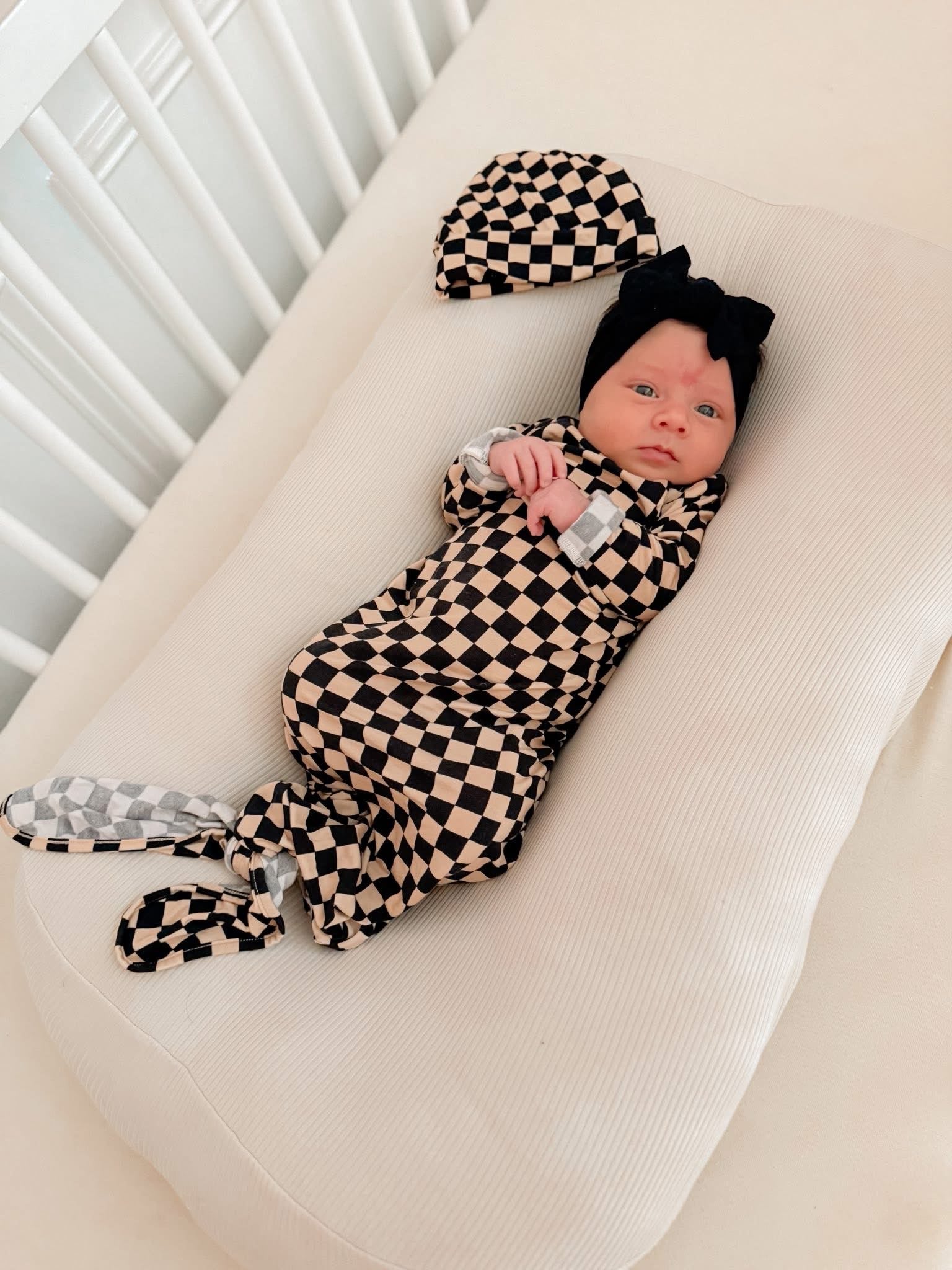 Cookies & Cream Knotted Gown/Hat