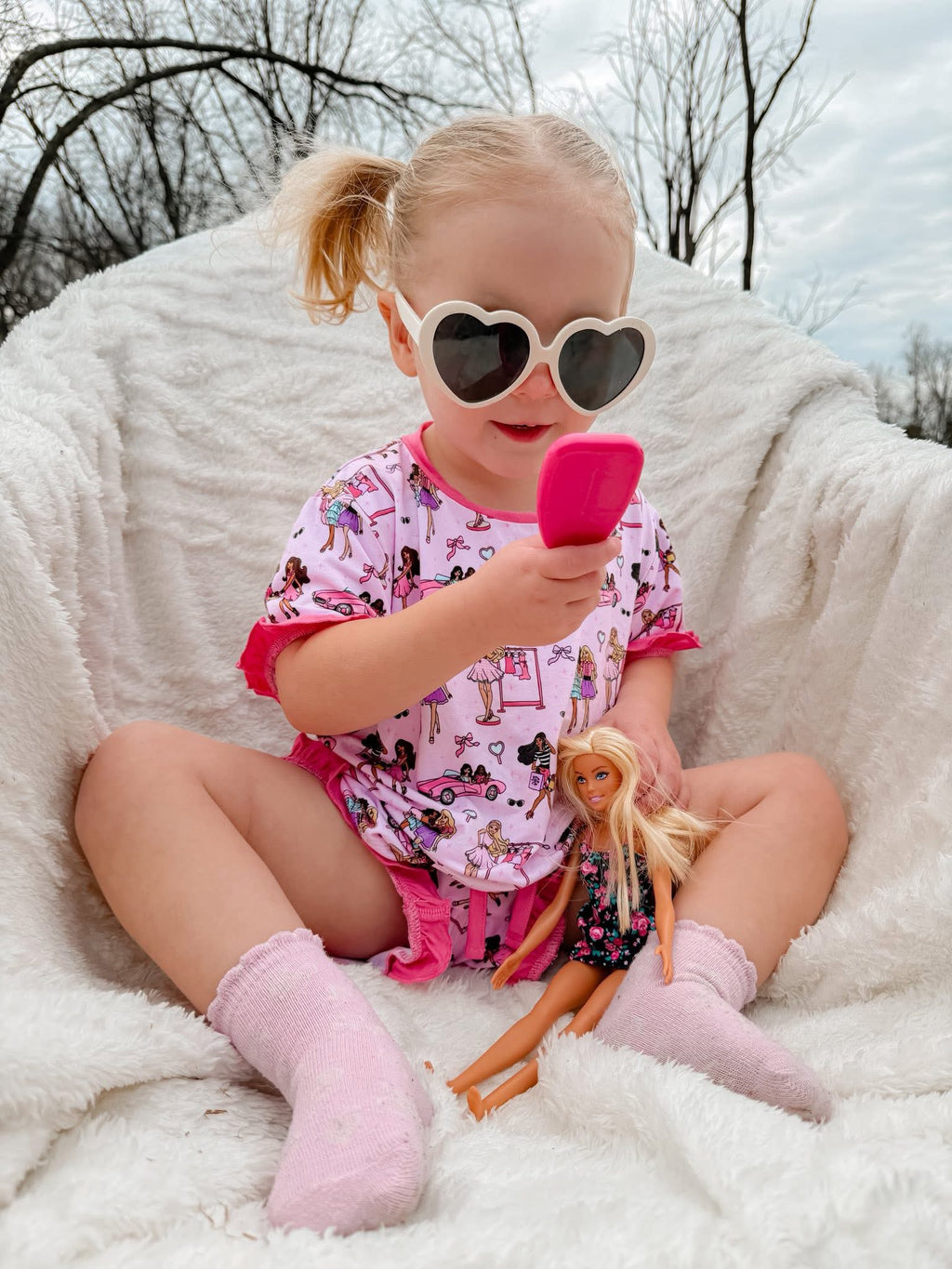 Life in Plastic Kids Ruffle Short Set