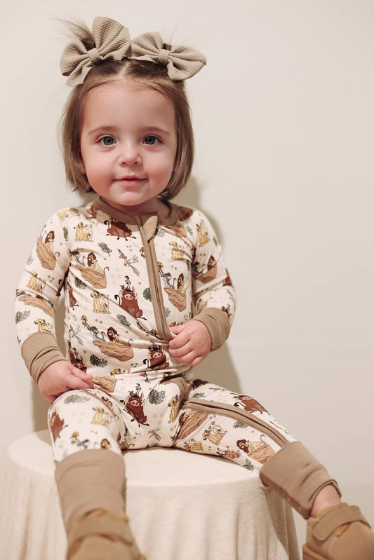 Jungle friends Double Zippy Romper