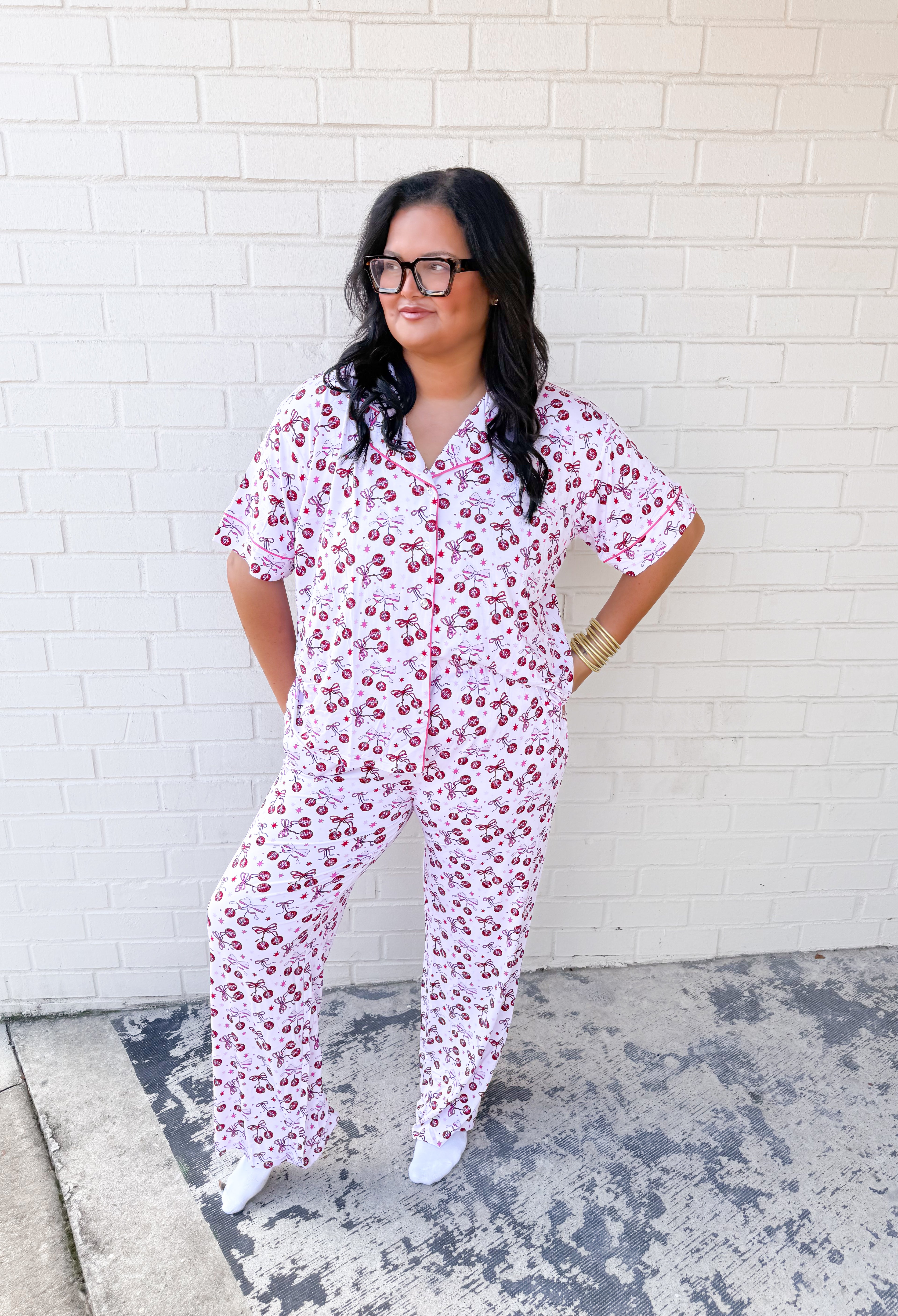 Disco Cherries Womens Pant Set