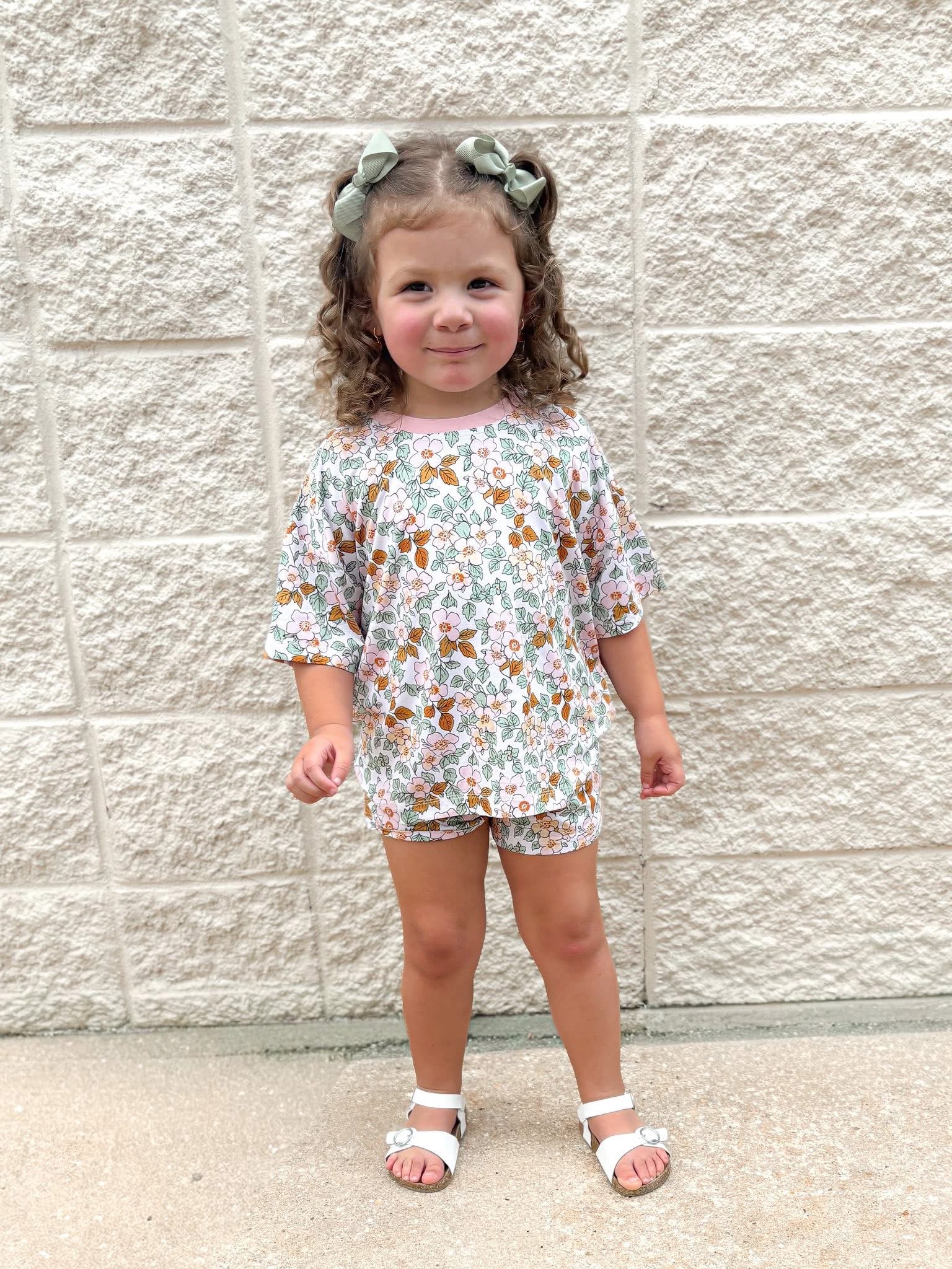 Autumn Floral Oversized Short Set