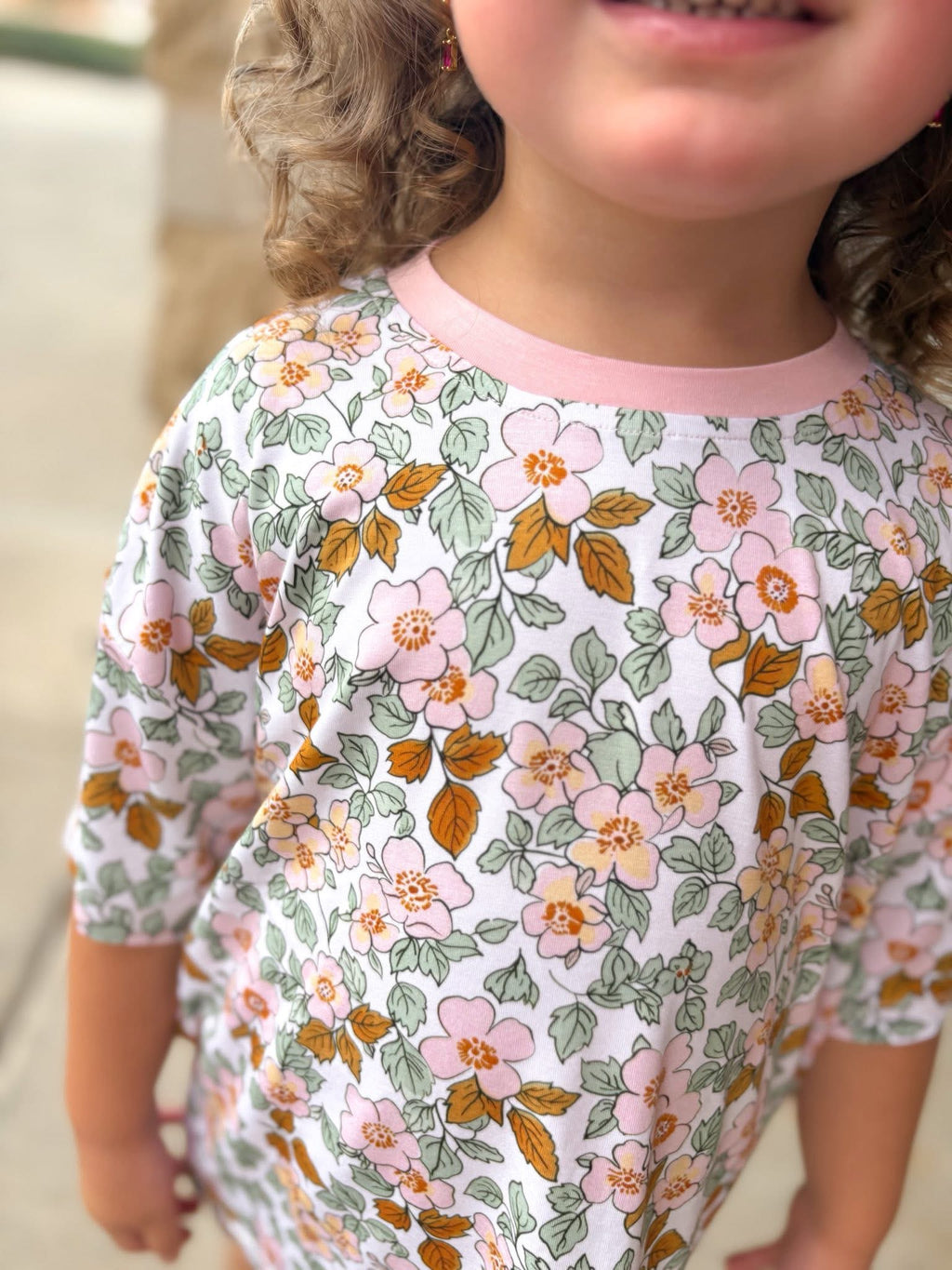 Autumn Floral Oversized Short Set