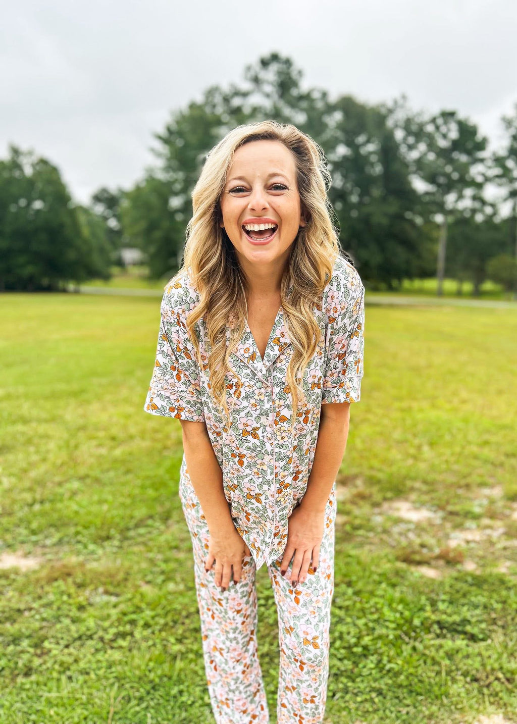 Autumn Floral Womens Pant Set