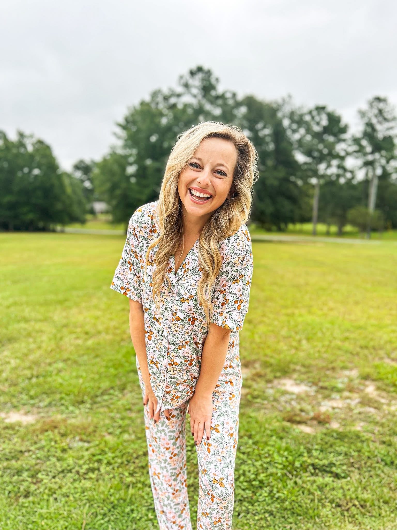 Autumn Floral Womens Pant Set