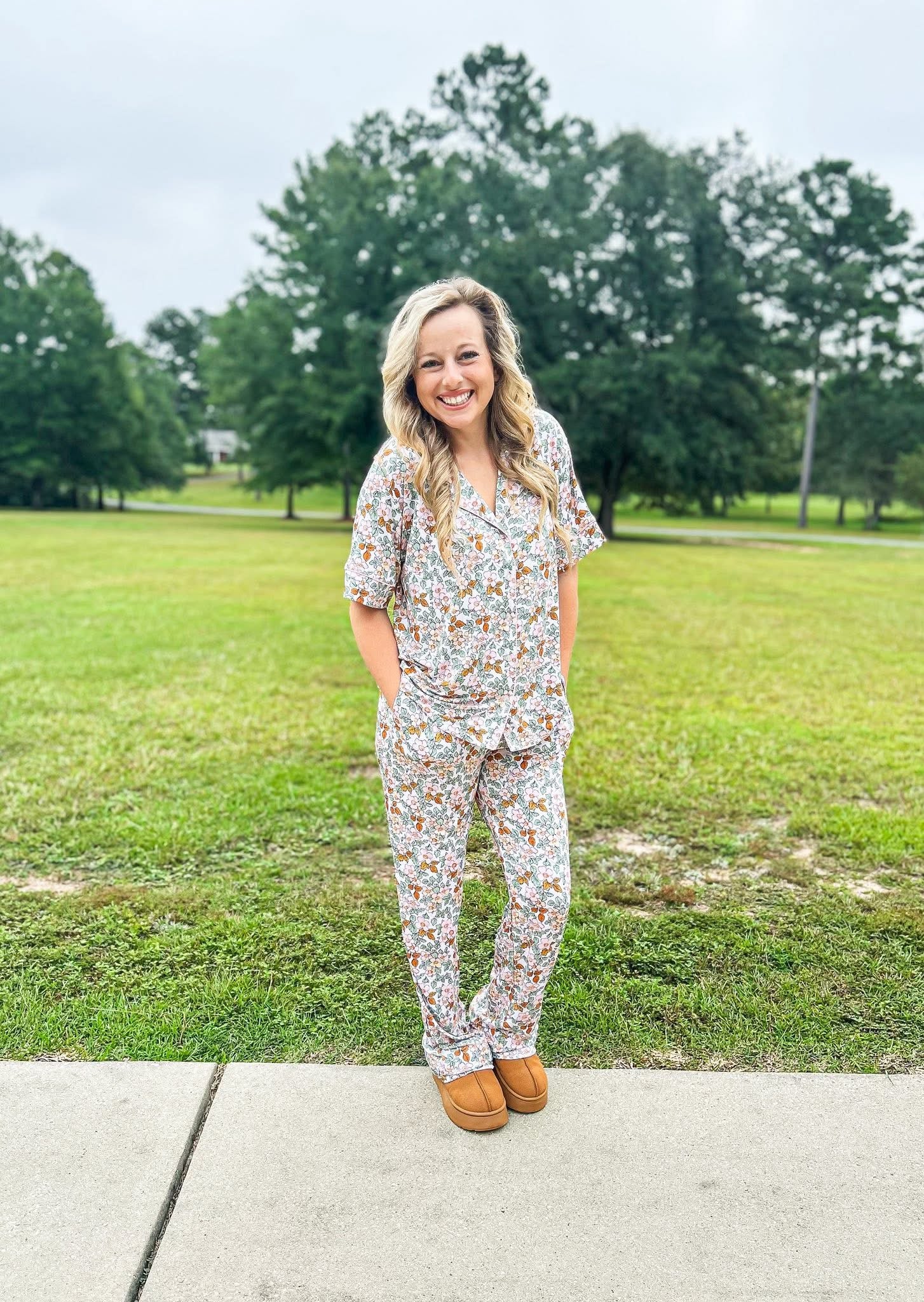 Autumn Floral Womens Pant Set