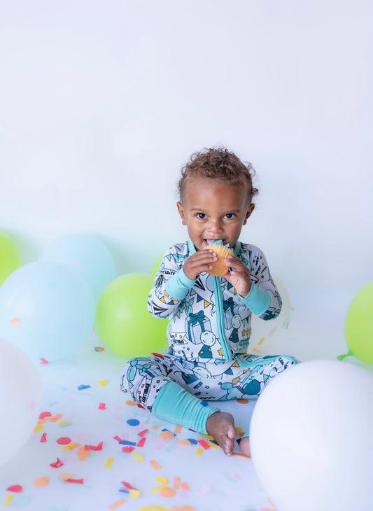 Birthday Bubs Double Zippy Romper