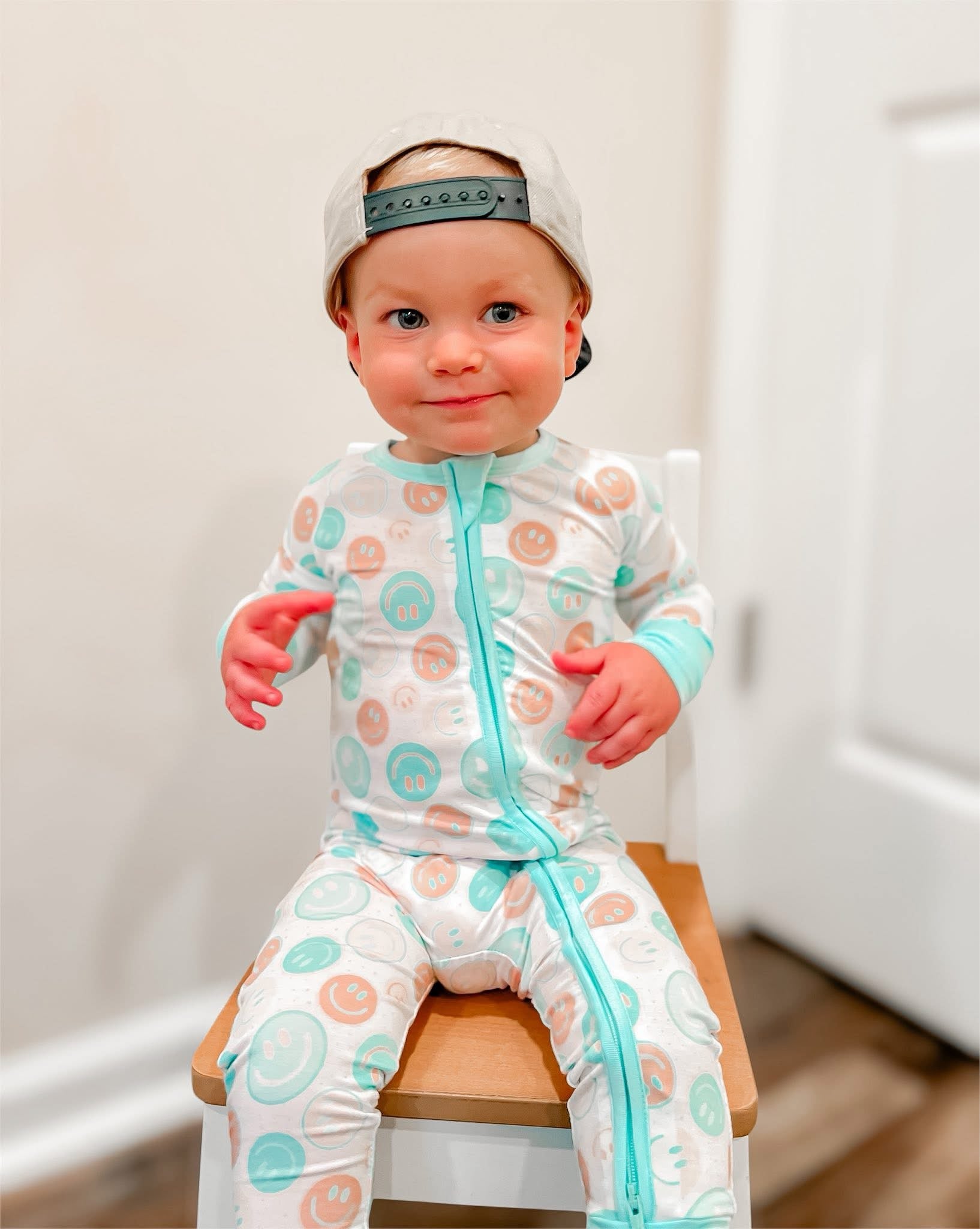 Dip-n-Dot Smileys Double Zippy Romper