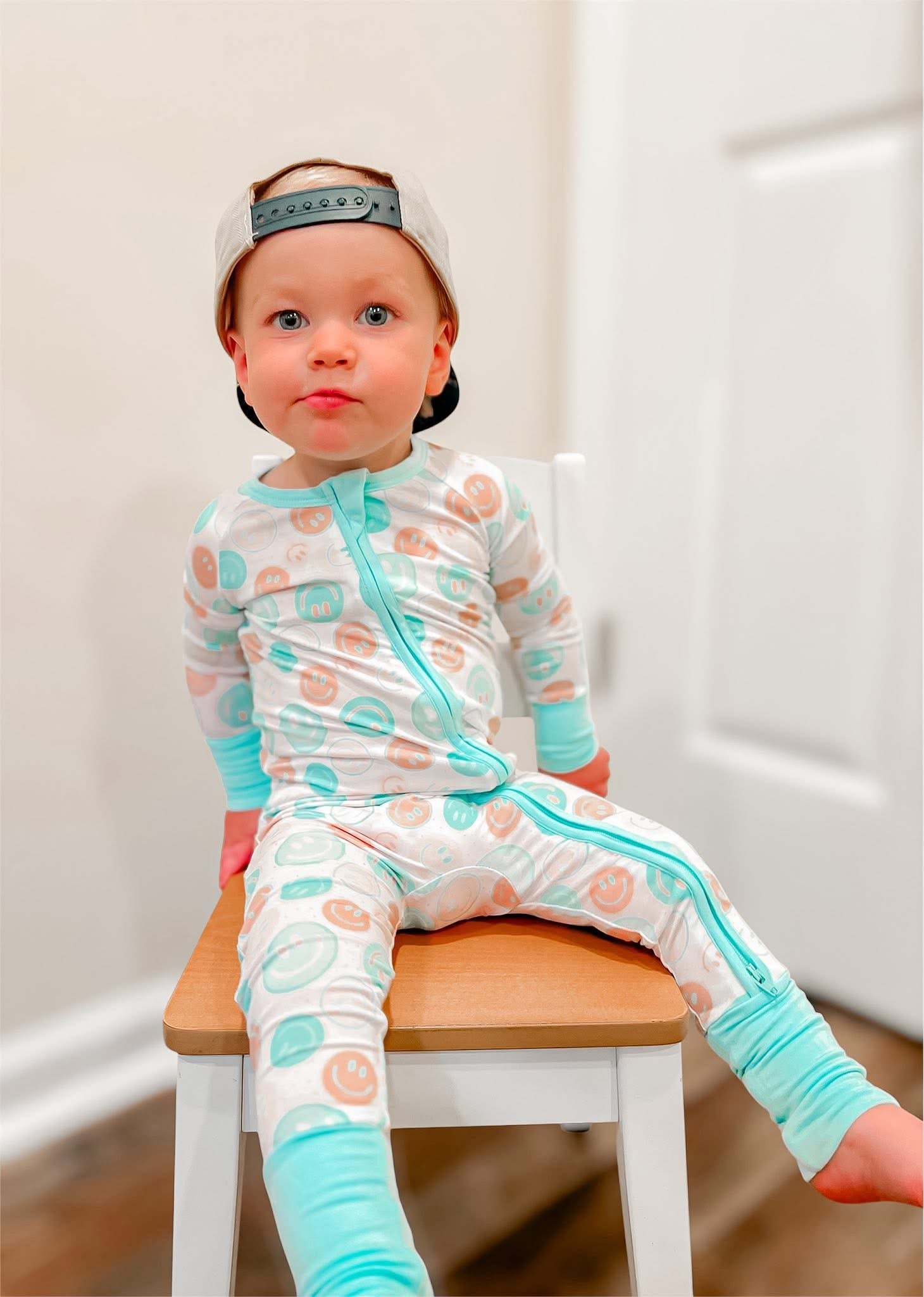 Dip-n-Dot Smileys Double Zippy Romper