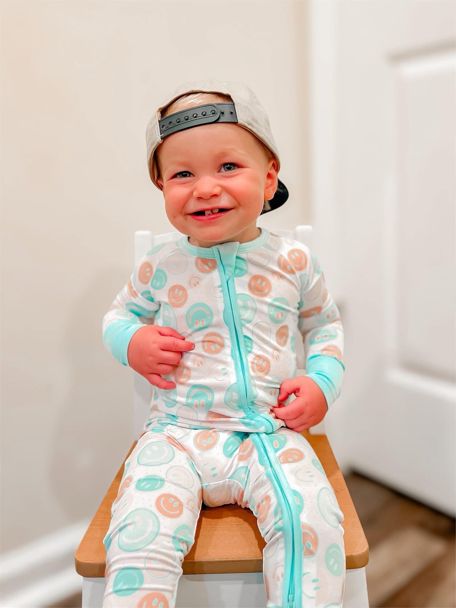 Dip-n-Dot Smileys Double Zippy Romper
