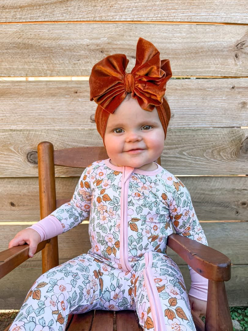 Autumn Floral Double Zippy Romper