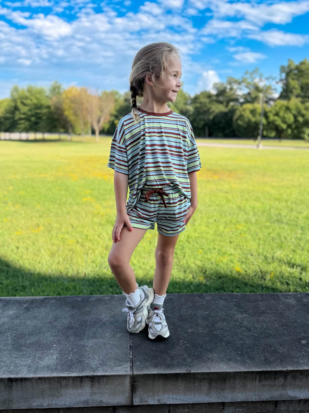 Retro Taffy Kids Oversized Short Set