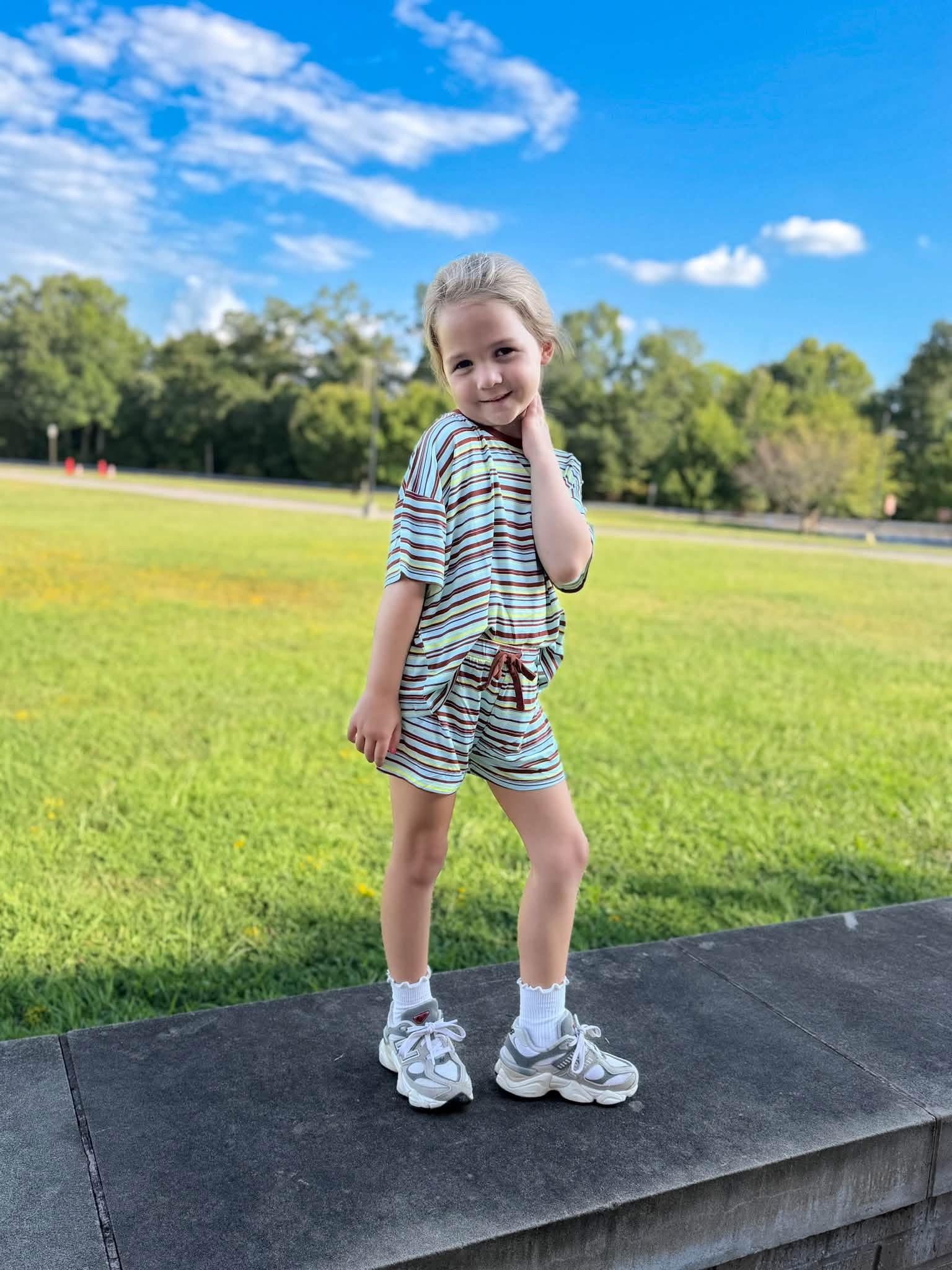 Retro Taffy Kids Oversized Short Set