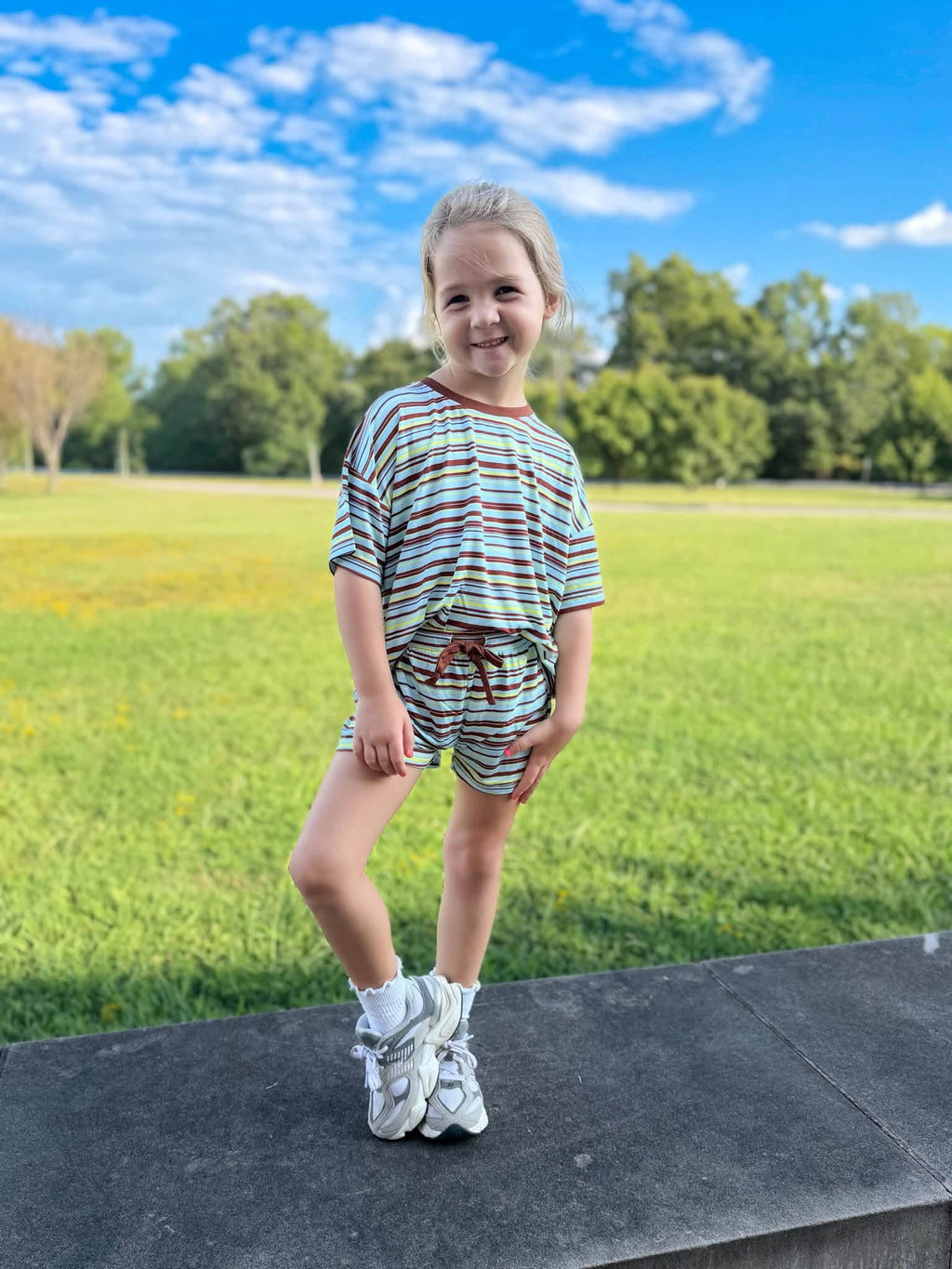 Retro Taffy Kids Oversized Short Set