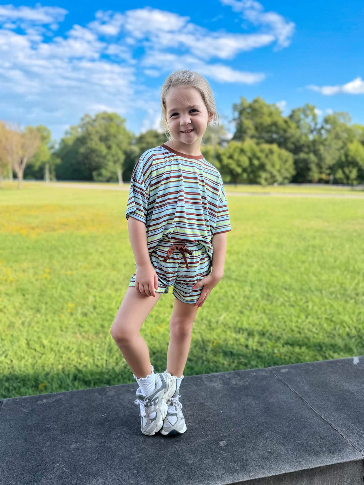Retro Taffy Kids Oversized Short Set
