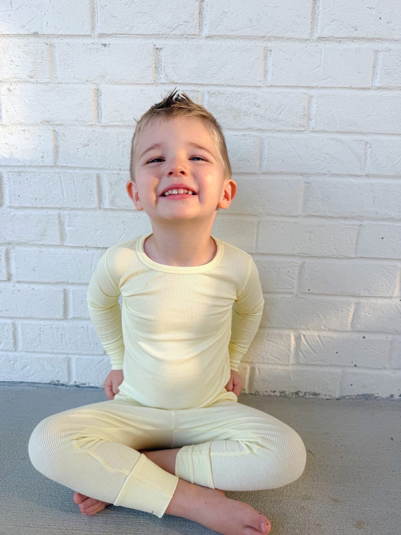 Buttercream Ribbed Two Piece