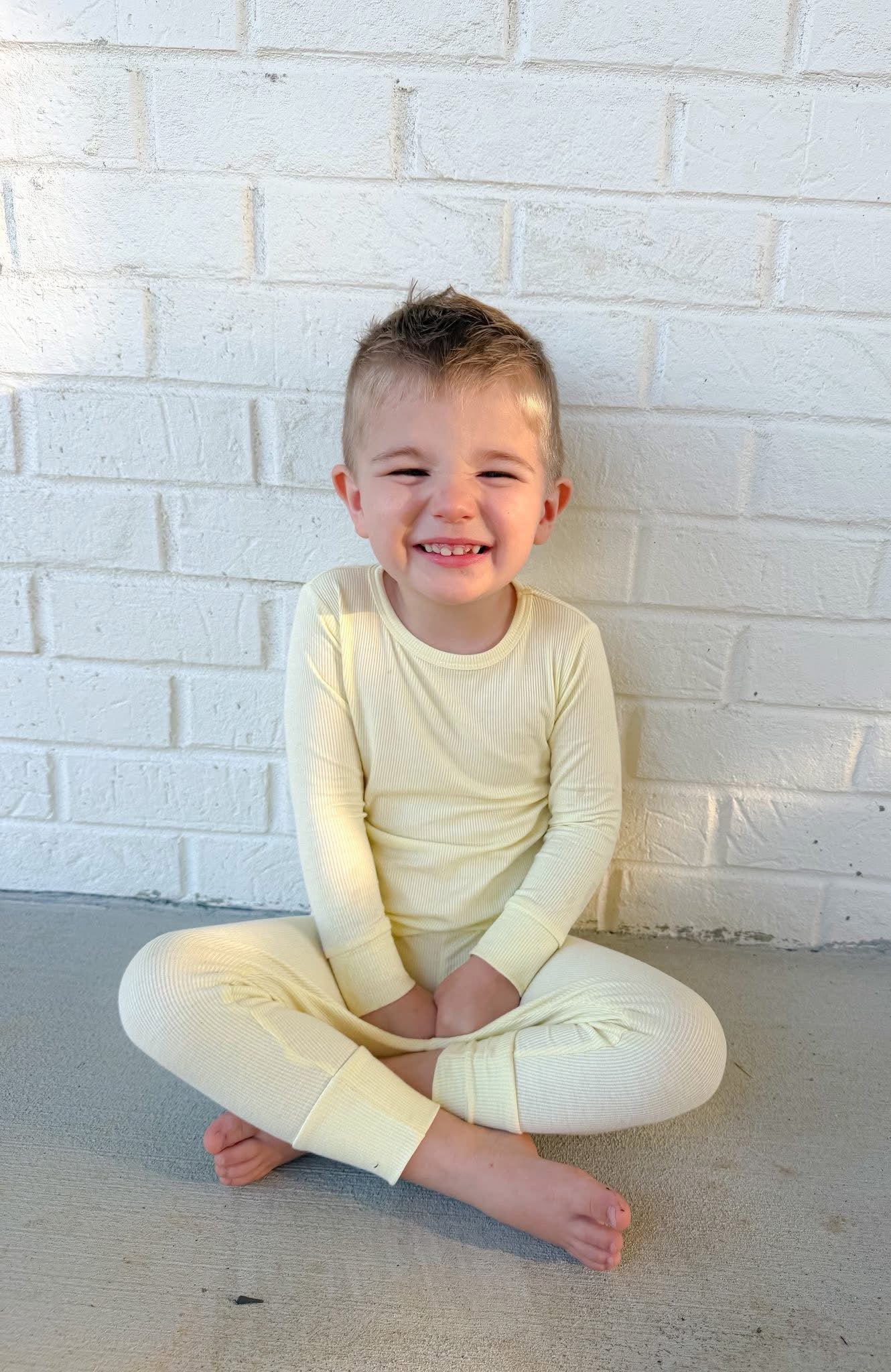 Buttercream Ribbed Two Piece