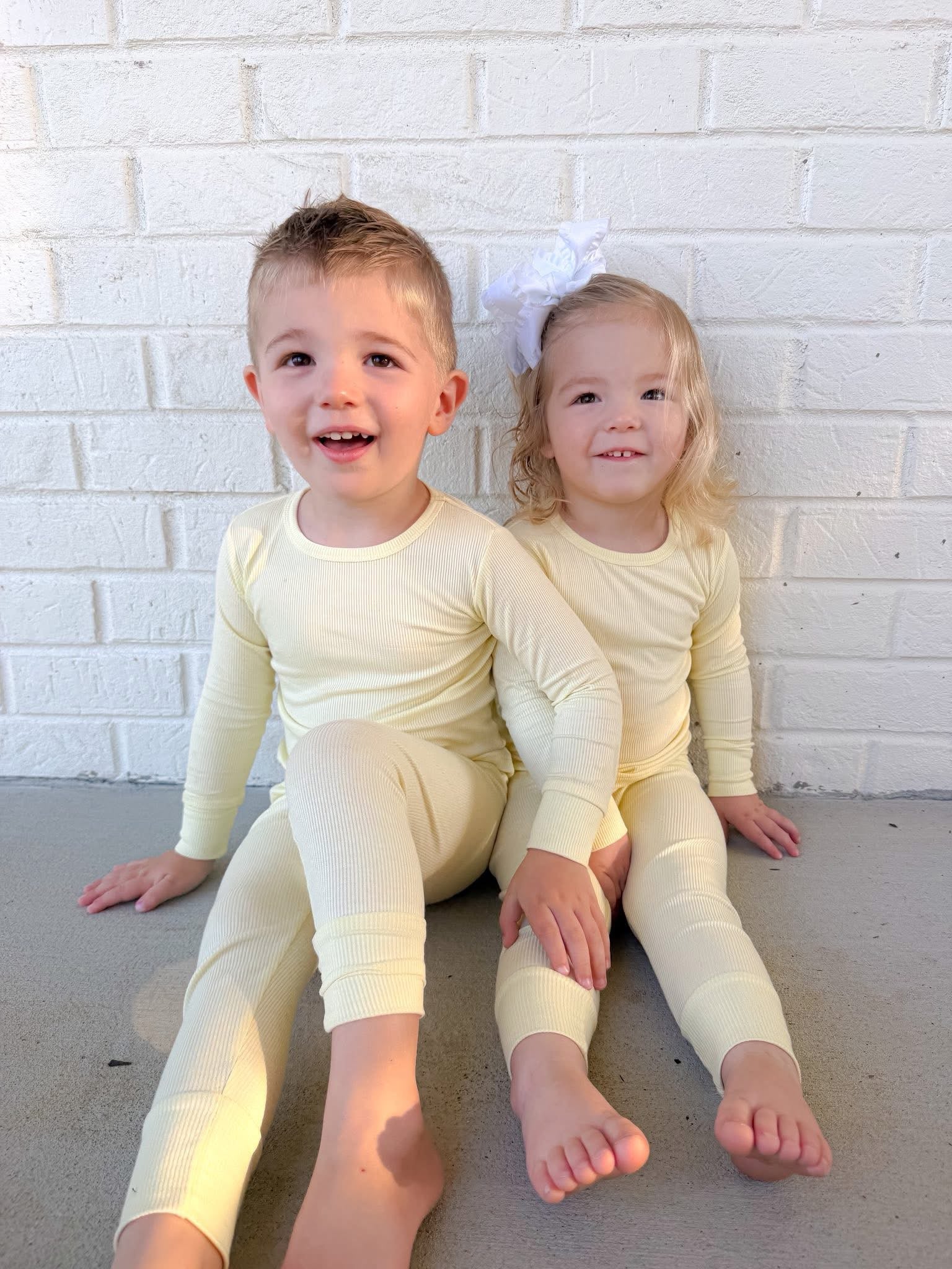 Buttercream Ribbed Two Piece