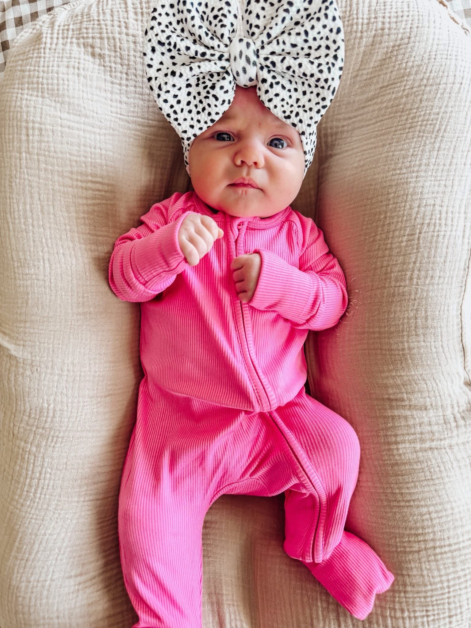 Pink Spritz Ribbed Double Zippy Romper