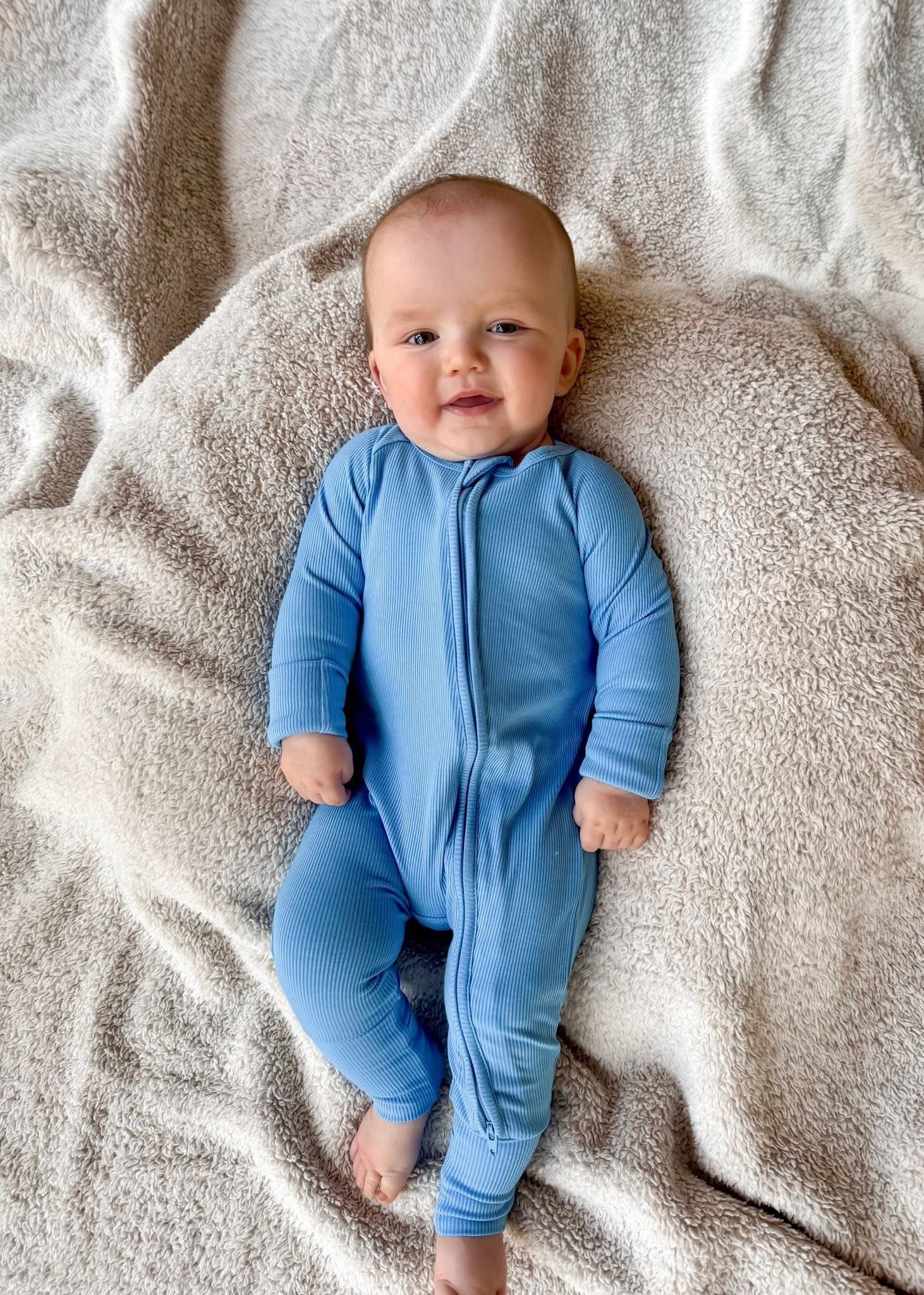 Cool Mist Ribbed Double Zippy Romper