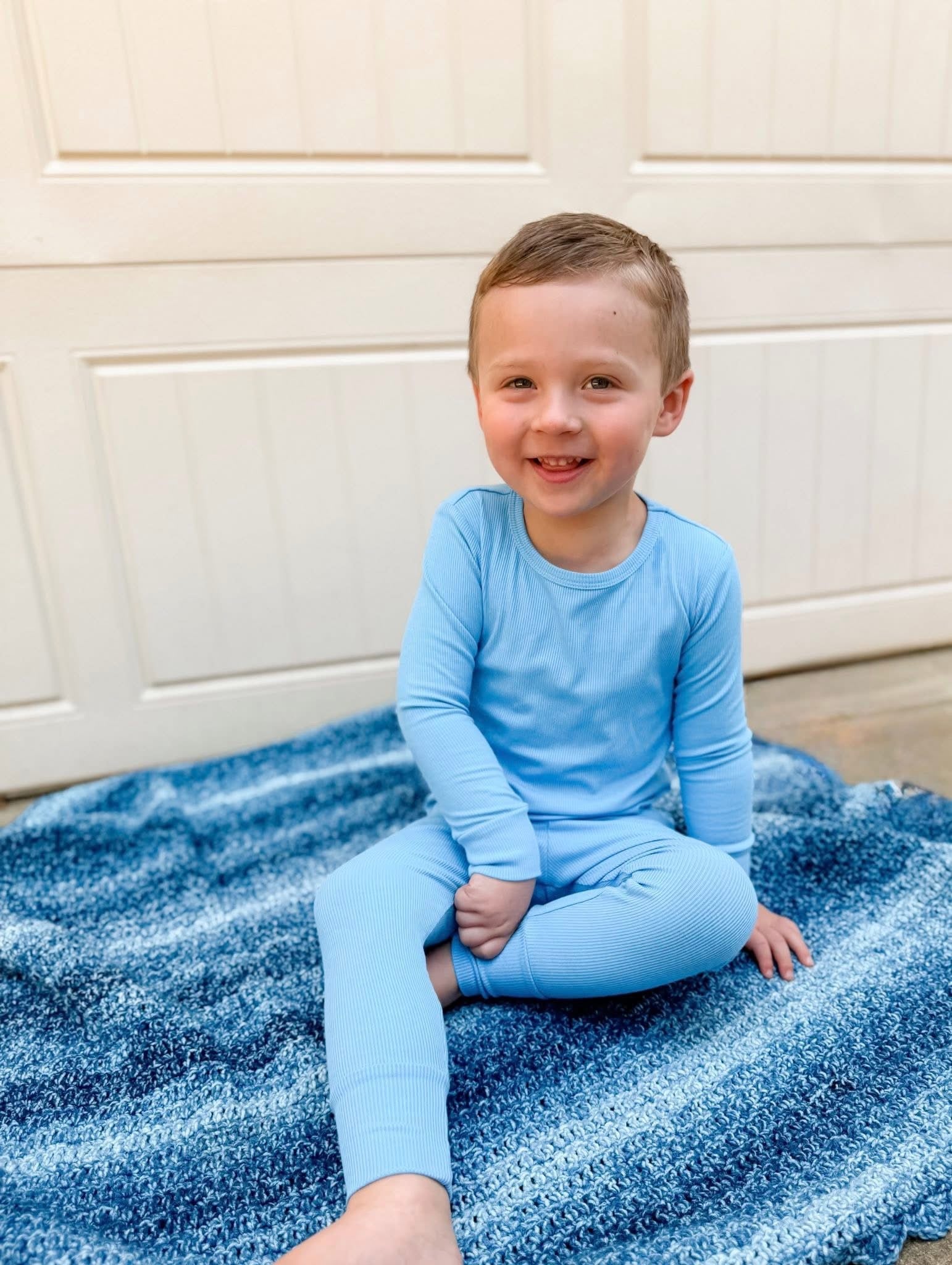 Cool Mist Ribbed Two Piece Set